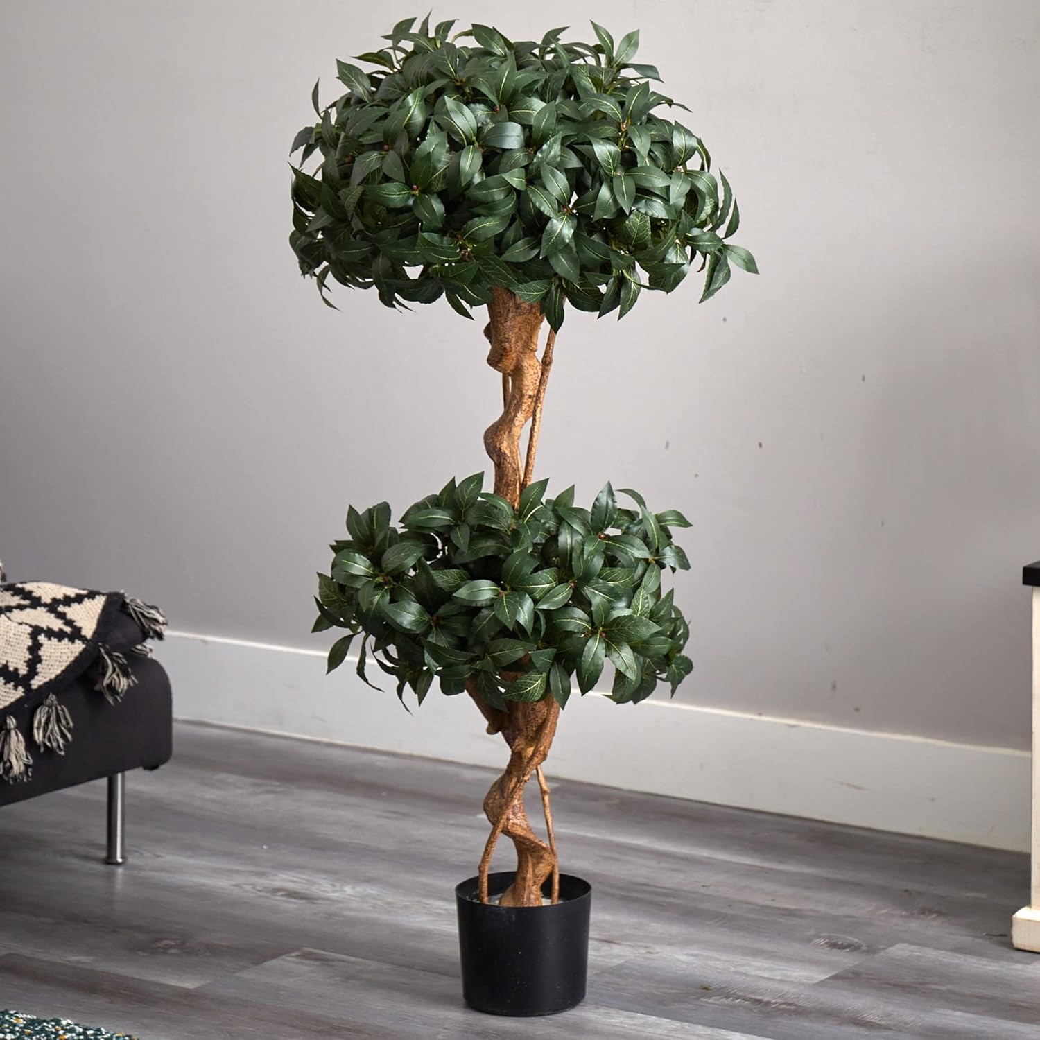 Nearly Natural 4ft Sweet Bay Double Ball Topiary