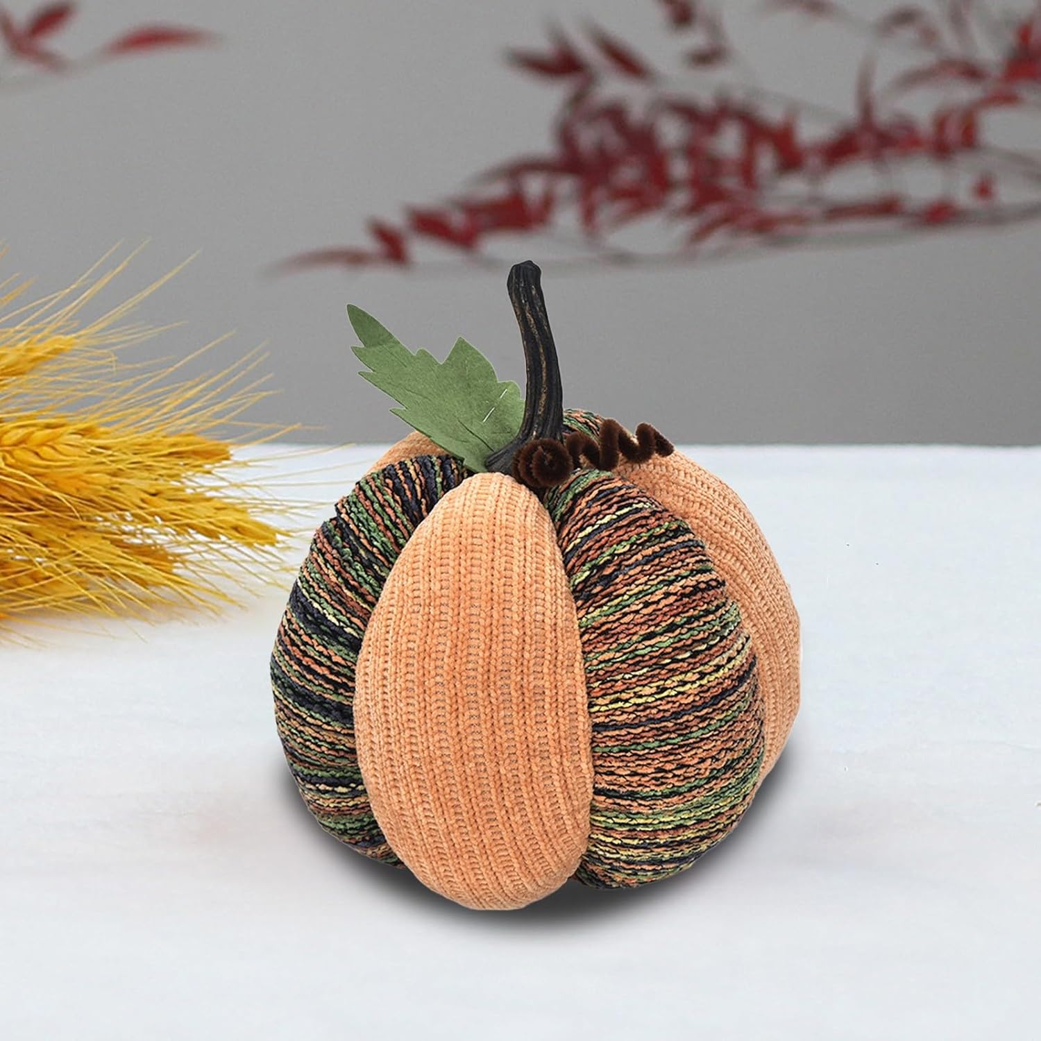 Handmade Crochet Pumpkin 7 Inch Fall Decor