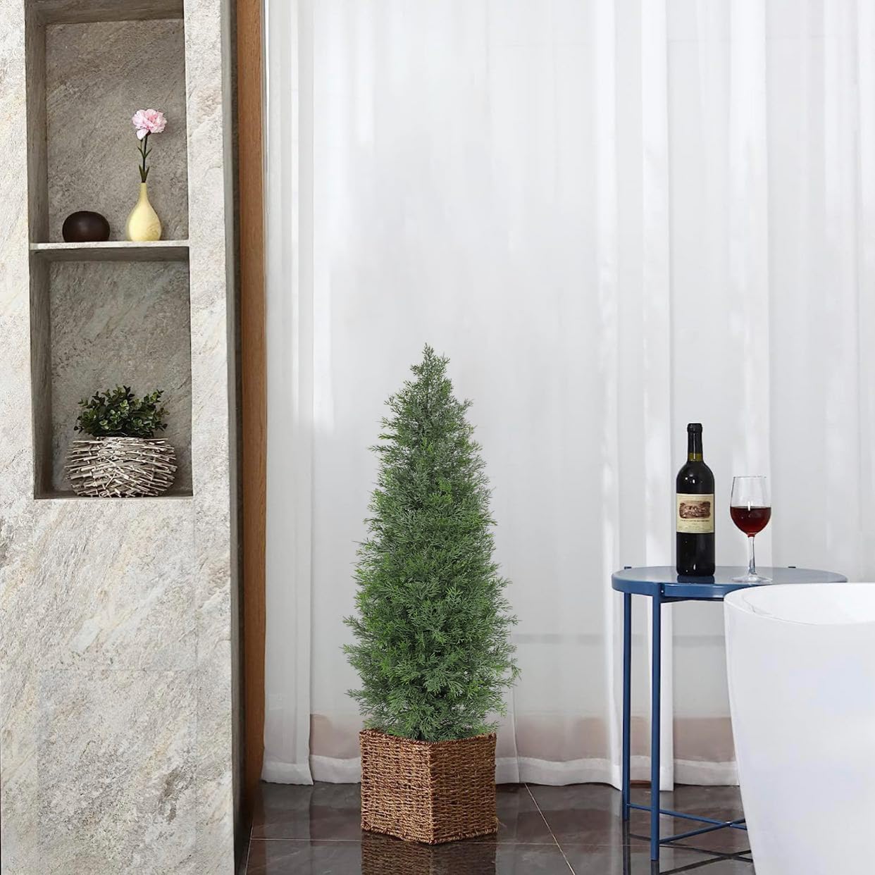 Briful Set of 2 Artificial Cedar Trees 3FT Tall