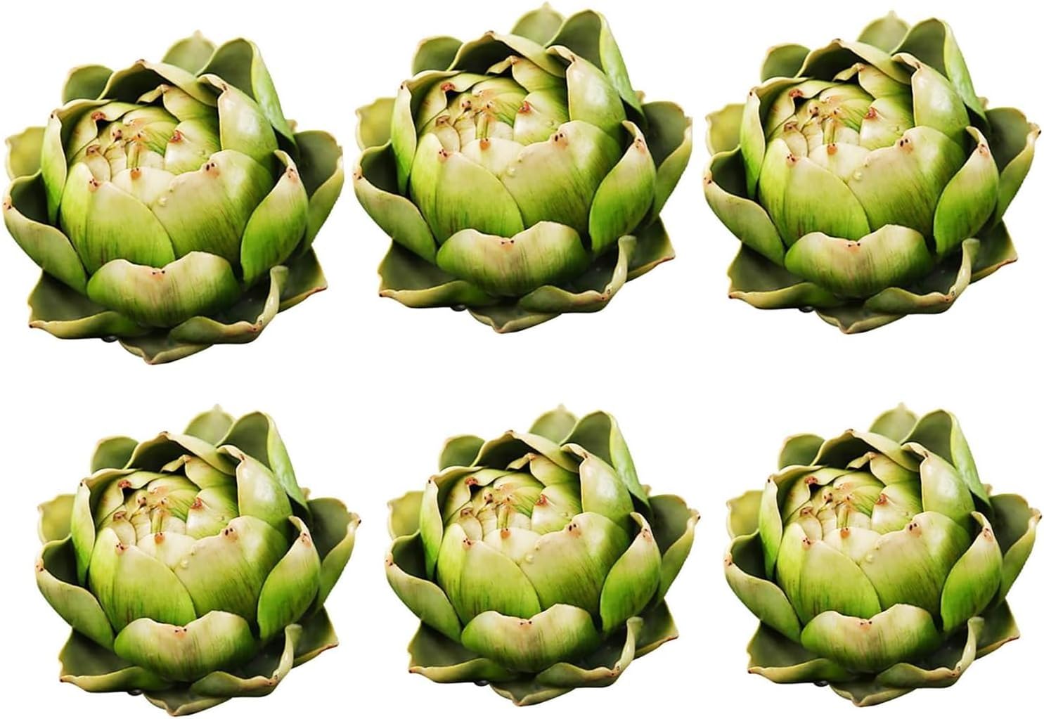 Realistic Artificial Artichoke Green Large 6PCS
