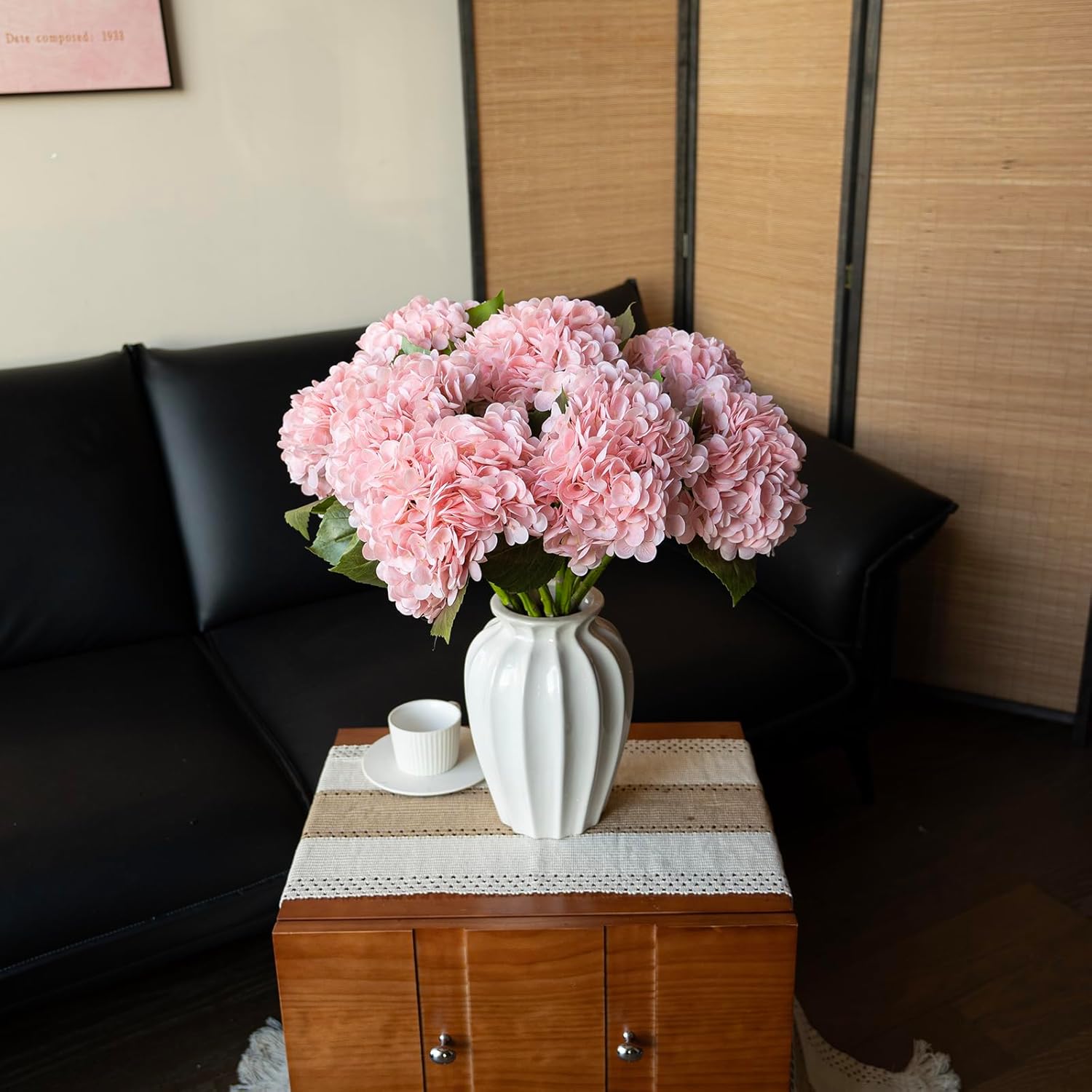 3PCS 22 Inch Realistic Artificial Hydrangea Flowers