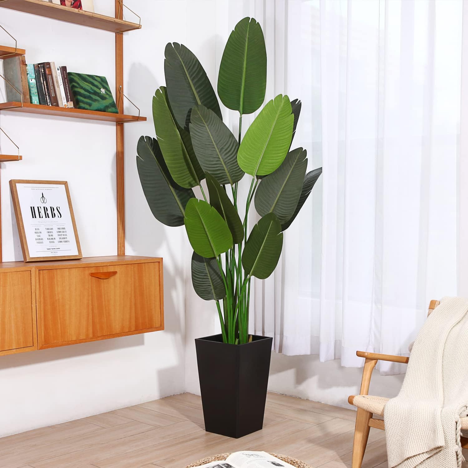 Fopamtri 6 Ft Artificial Bird of Paradise Tree with 13 Trunks