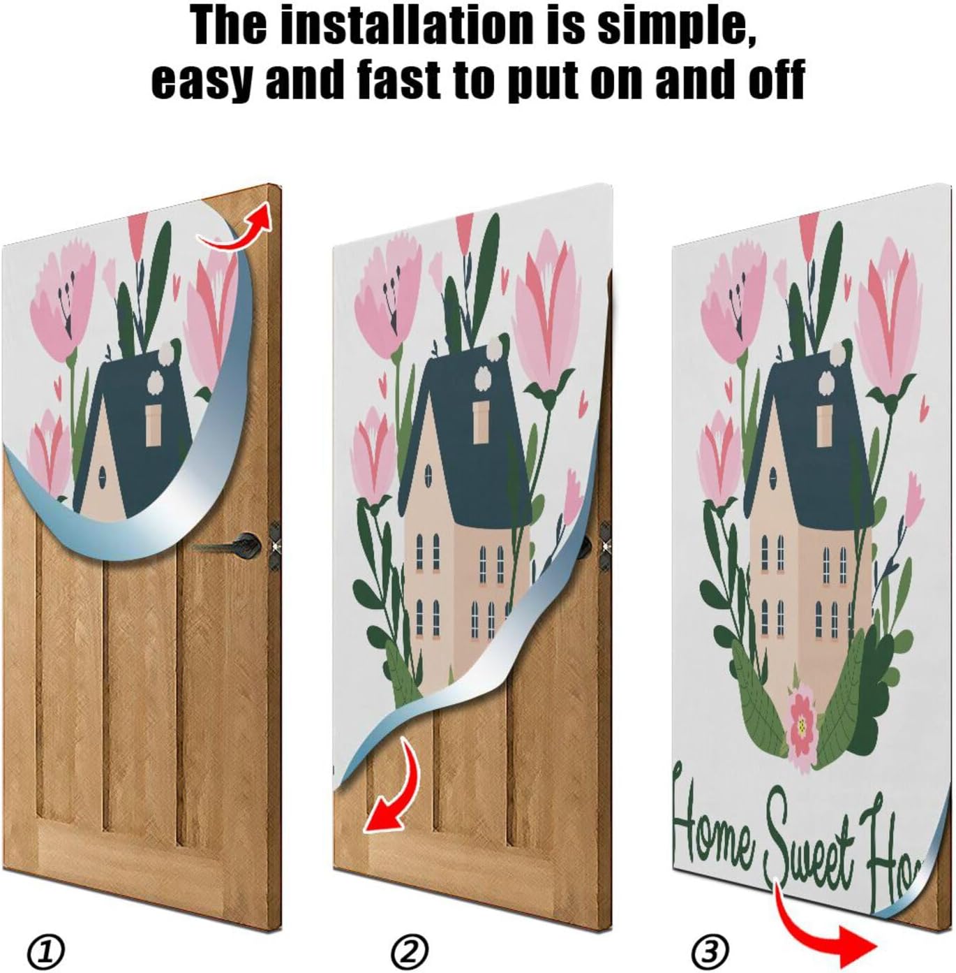 Susiyo Stretch Door Cover for Front Doors 35x79 Inch