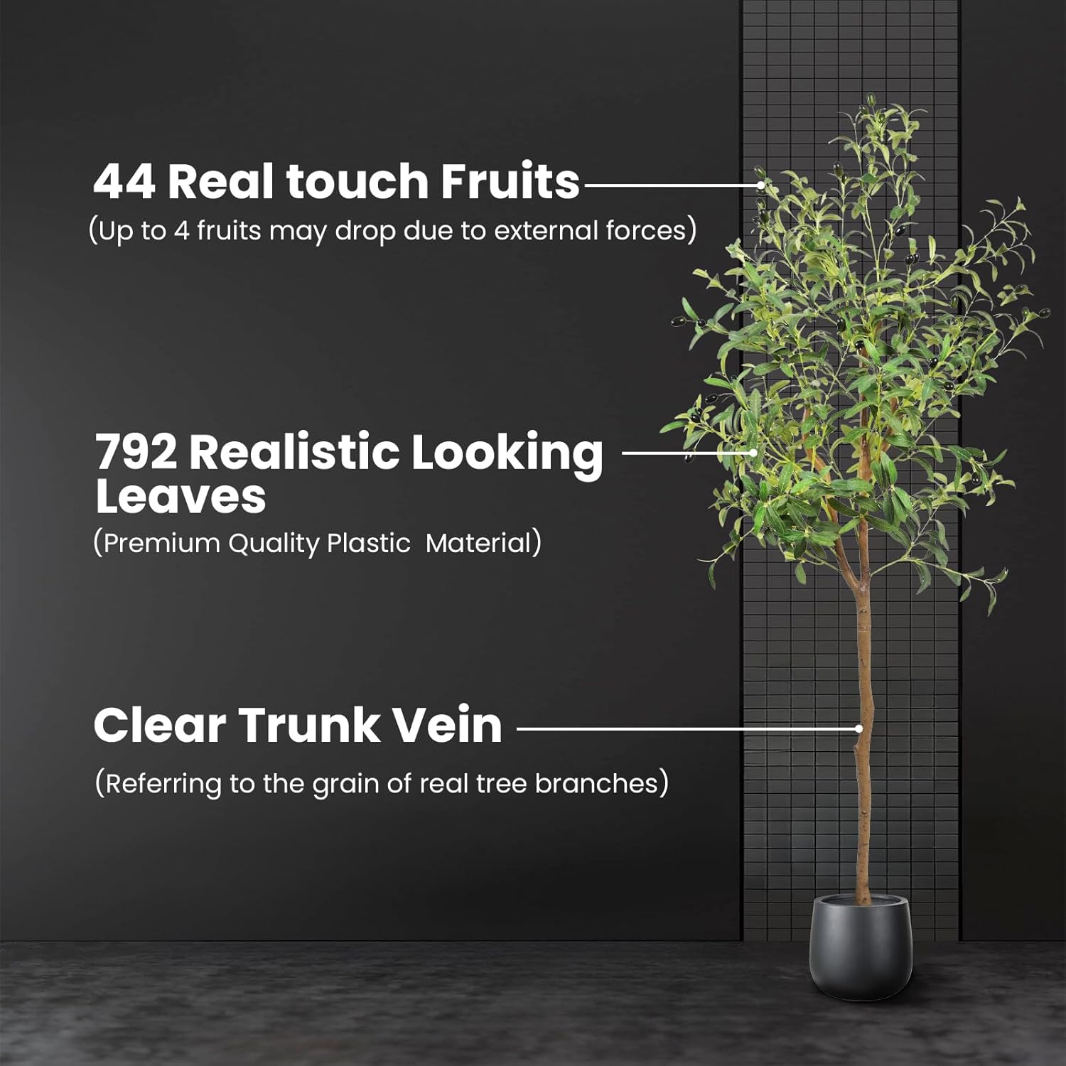 ANTING 5FT Artificial Olive Tree 2 Pack
