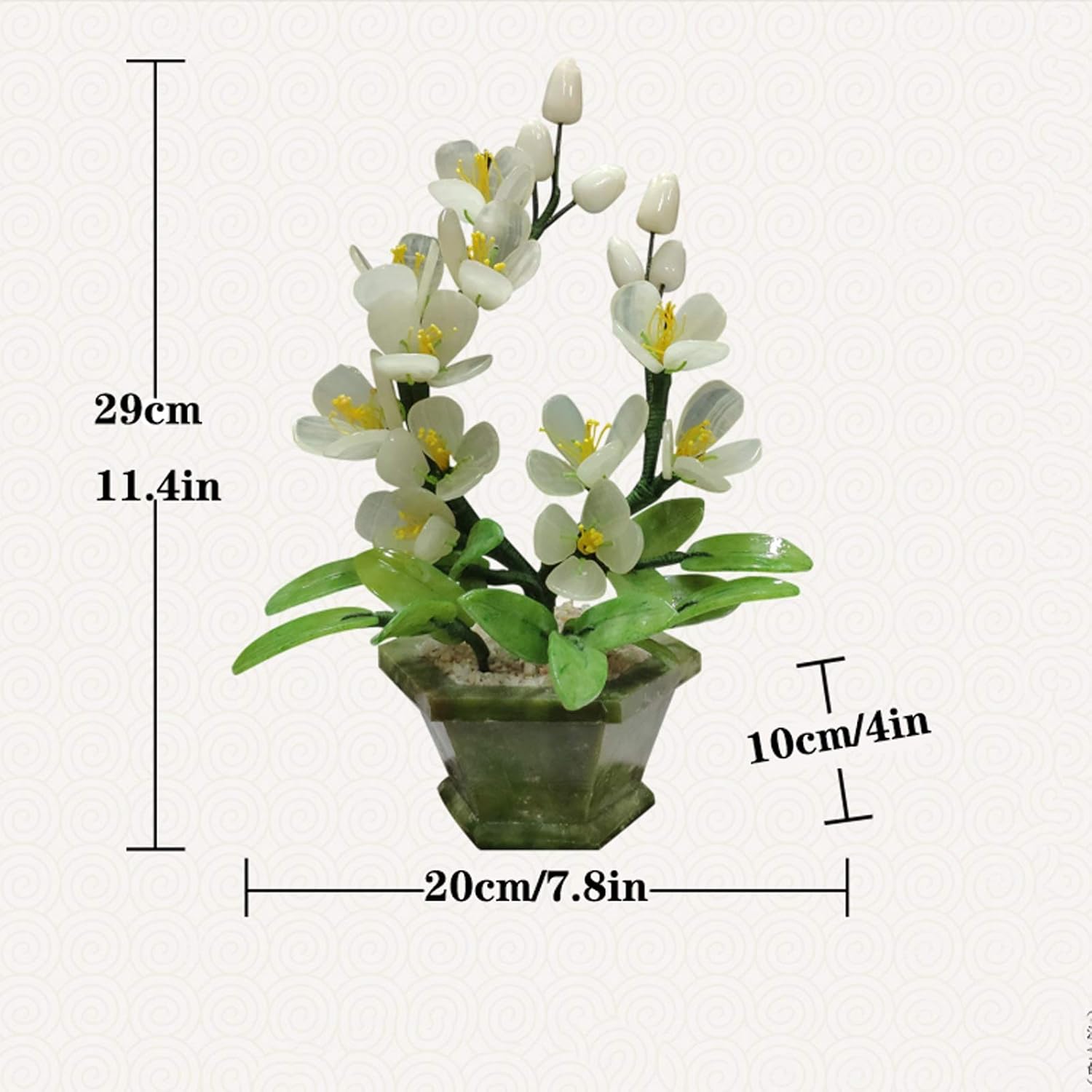 Artificial Bonsai Tree with Realistic Jade Orchid