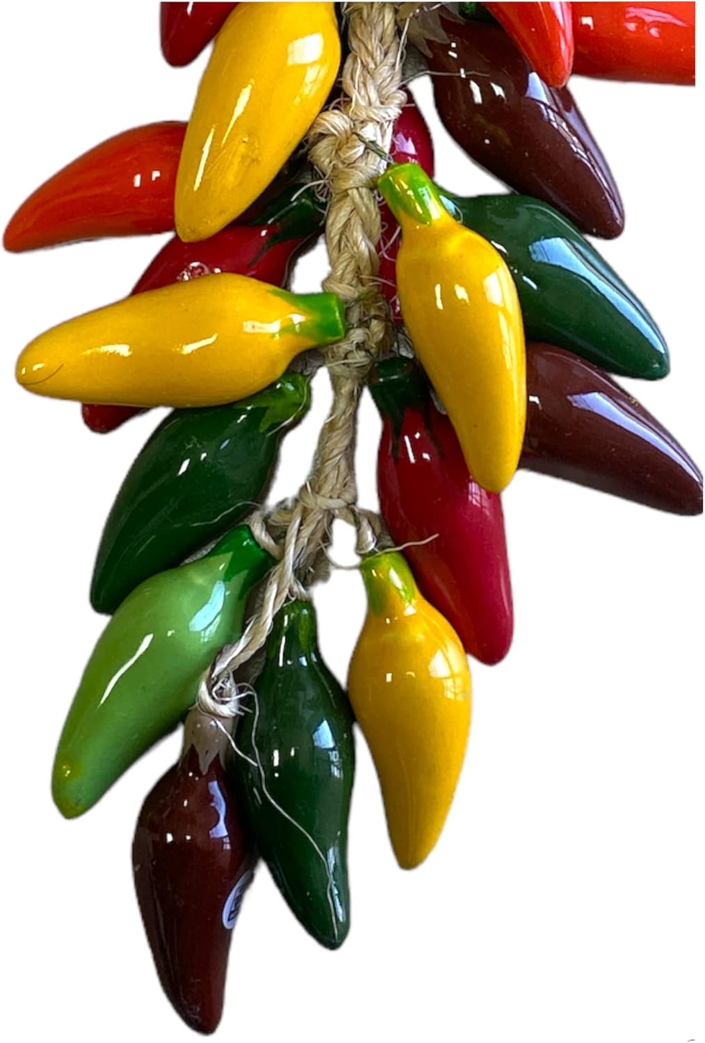 Hanging Ceramic Jalapeno Ristra Decor