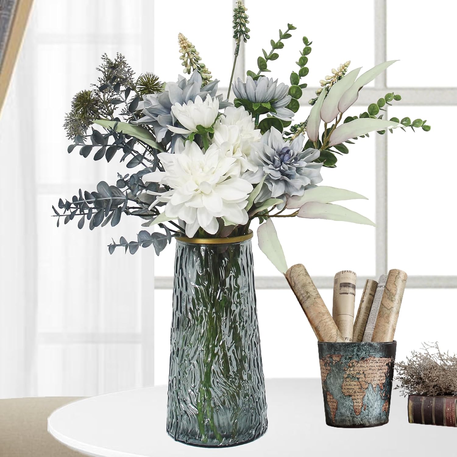 Leftover Fake Flowers in Vase for Home Decor