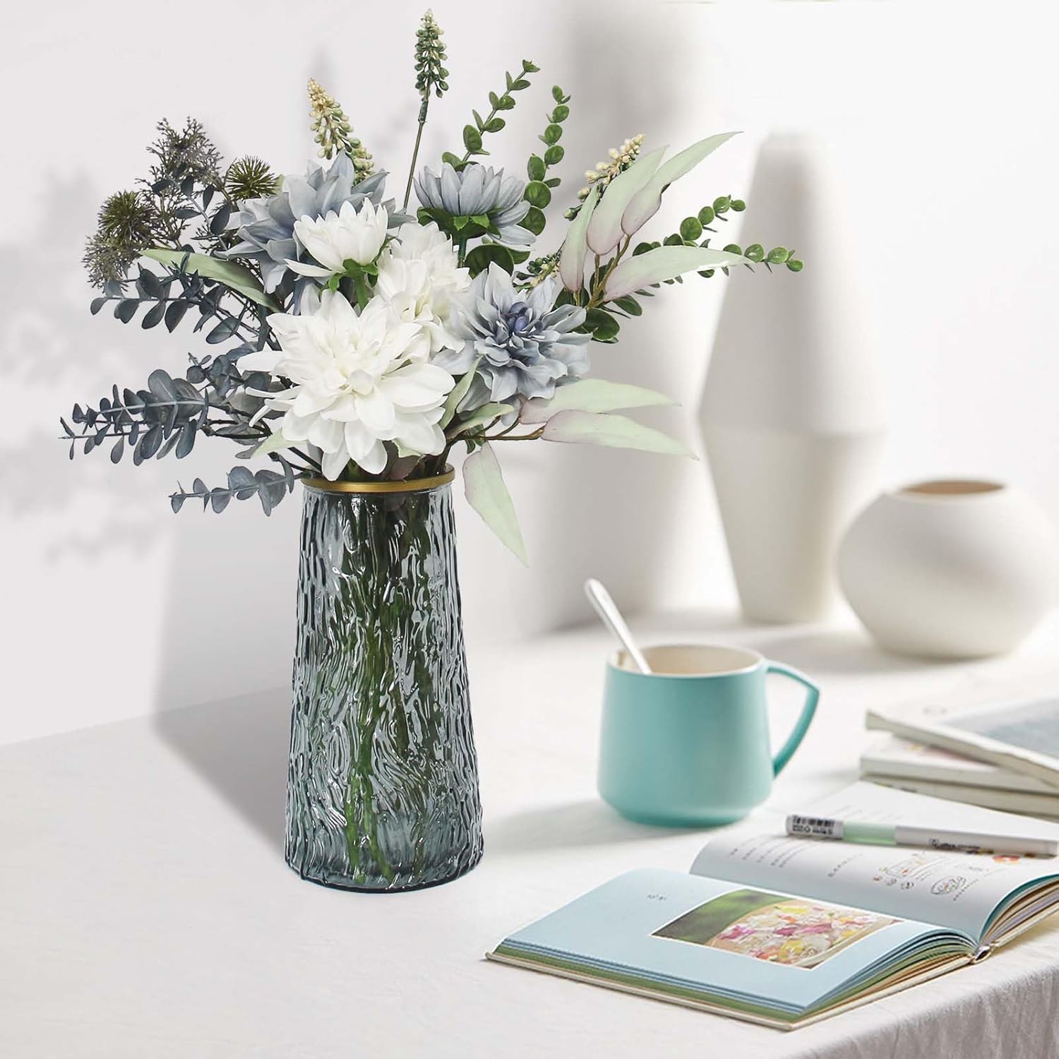 Leftover Fake Flowers in Vase for Home Decor