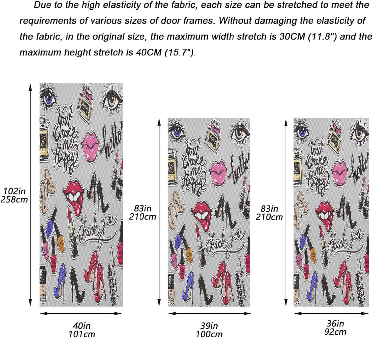 Susiyo Halloween Door Cover with Stretch Fabric