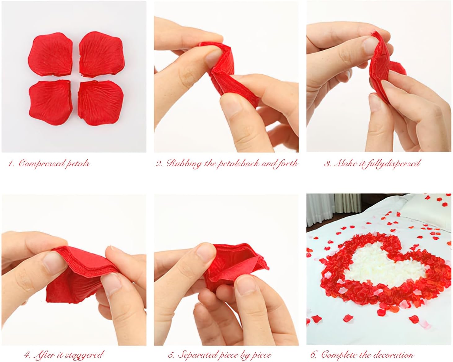 1000 Piece Artificial Rose Petals for Romantic Events
