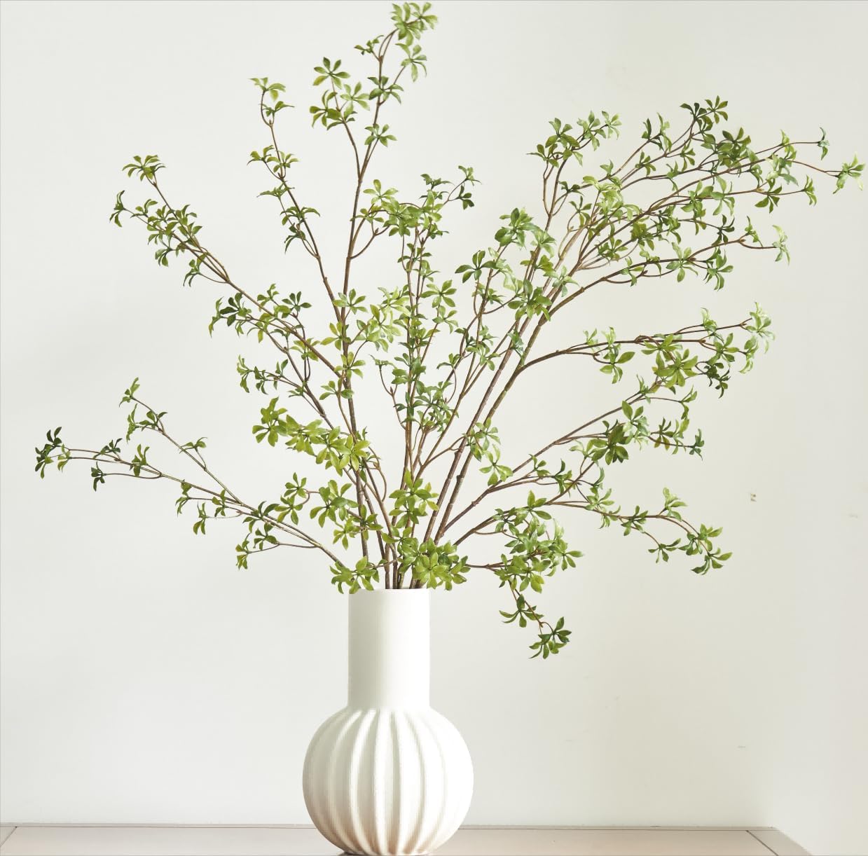 Artificial Greenery Stems 47 Tall Faux Enkianthus Branches 3 Packs Green