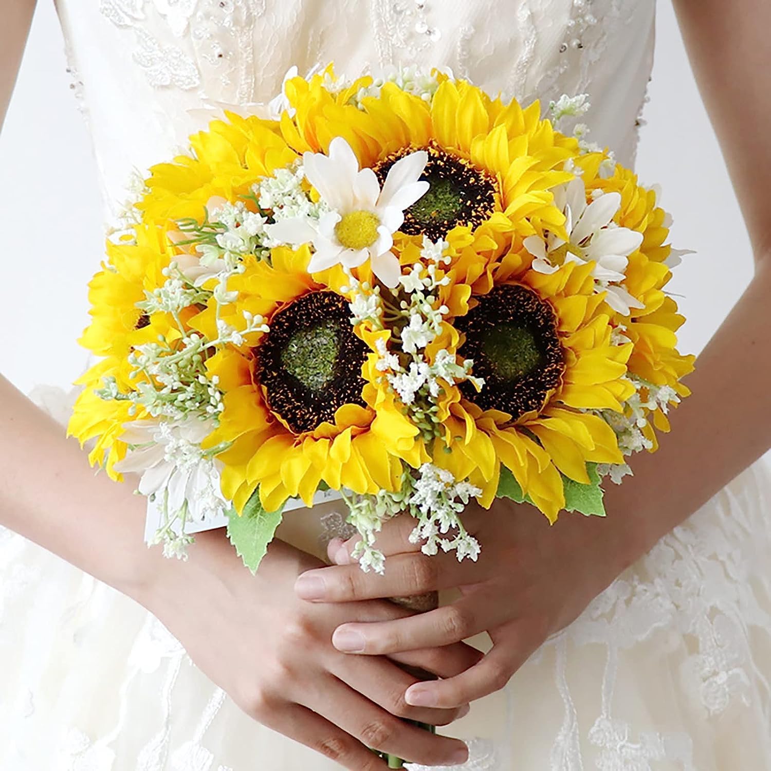 12PCS Artificial Sunflowers Silk Flower Wedding Decorations