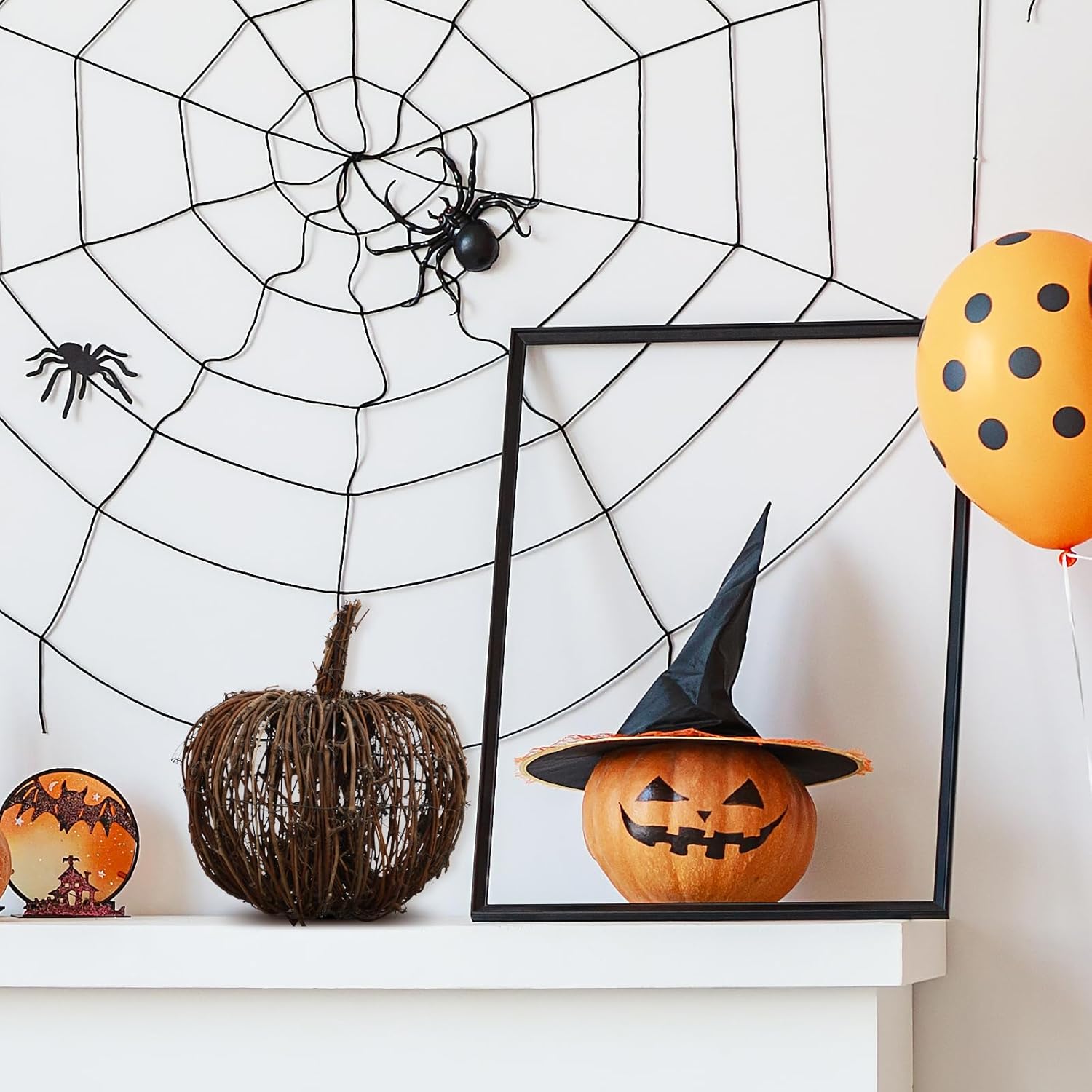 Handmade Wicker Rattan Pumpkin Halloween Decor