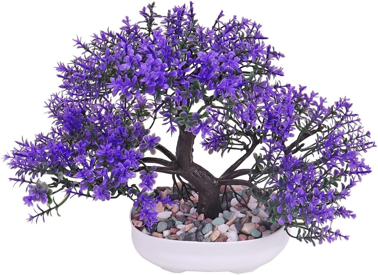 Artificial Pine Bonsai Tree with Pot and Stone