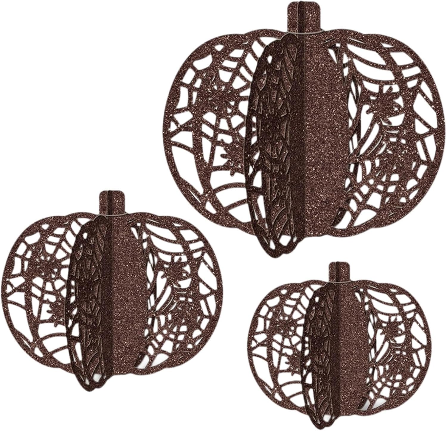 3 Pcs Artificial Pumpkins Decorations for Halloween and Thanksgiving