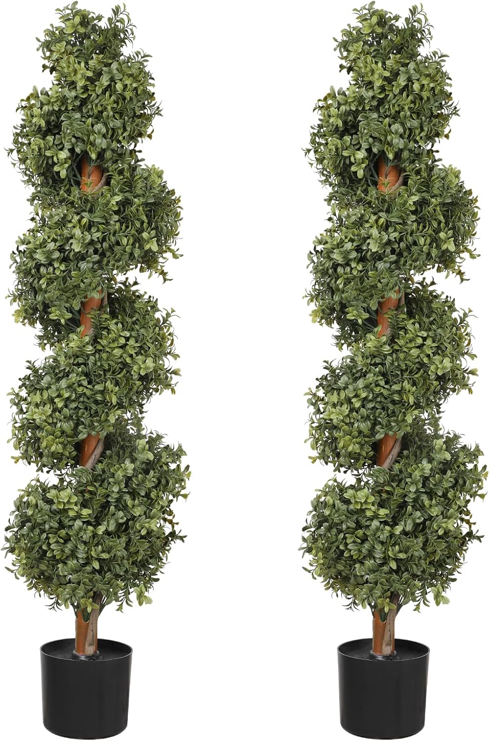Artificial Boxwood Spiral Topiary Tree - Durable Outdoor Decor