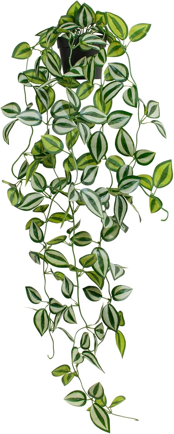 Artificial Hanging Vine Plant 39-Inch Black Pot