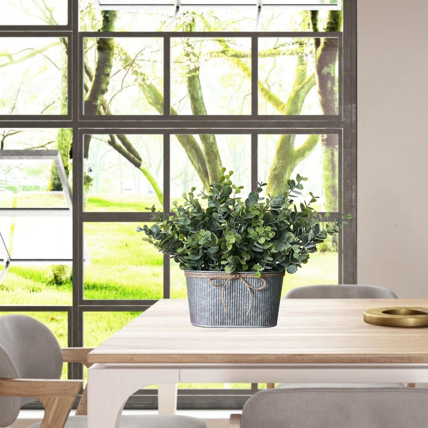 Hopeme Artificial Eucalyptus Leaves Table Centerpiece