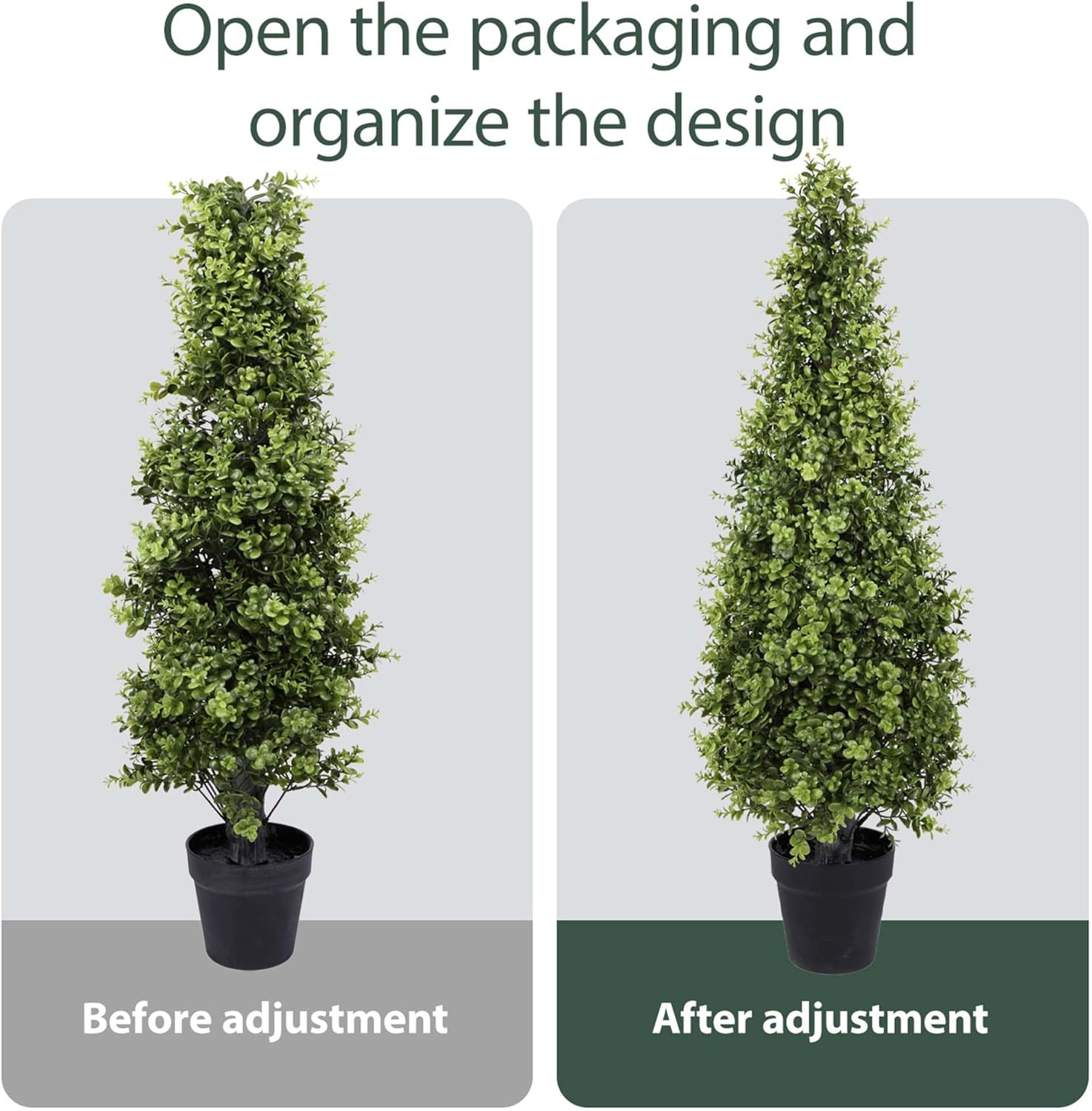 3FT Artificial Boxwood Topiary Tree 2 Pack