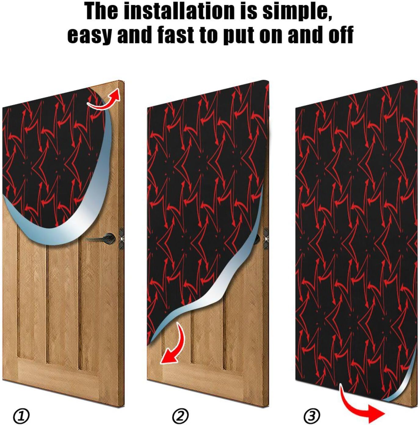 Susiyo Red Line Segment Halloween Door Cover