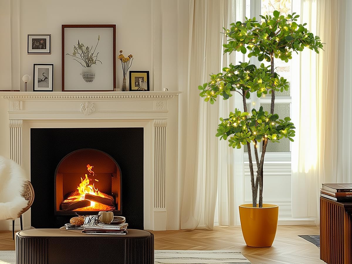 GarveeHome Artificial Black Olive Tree with LED Lights