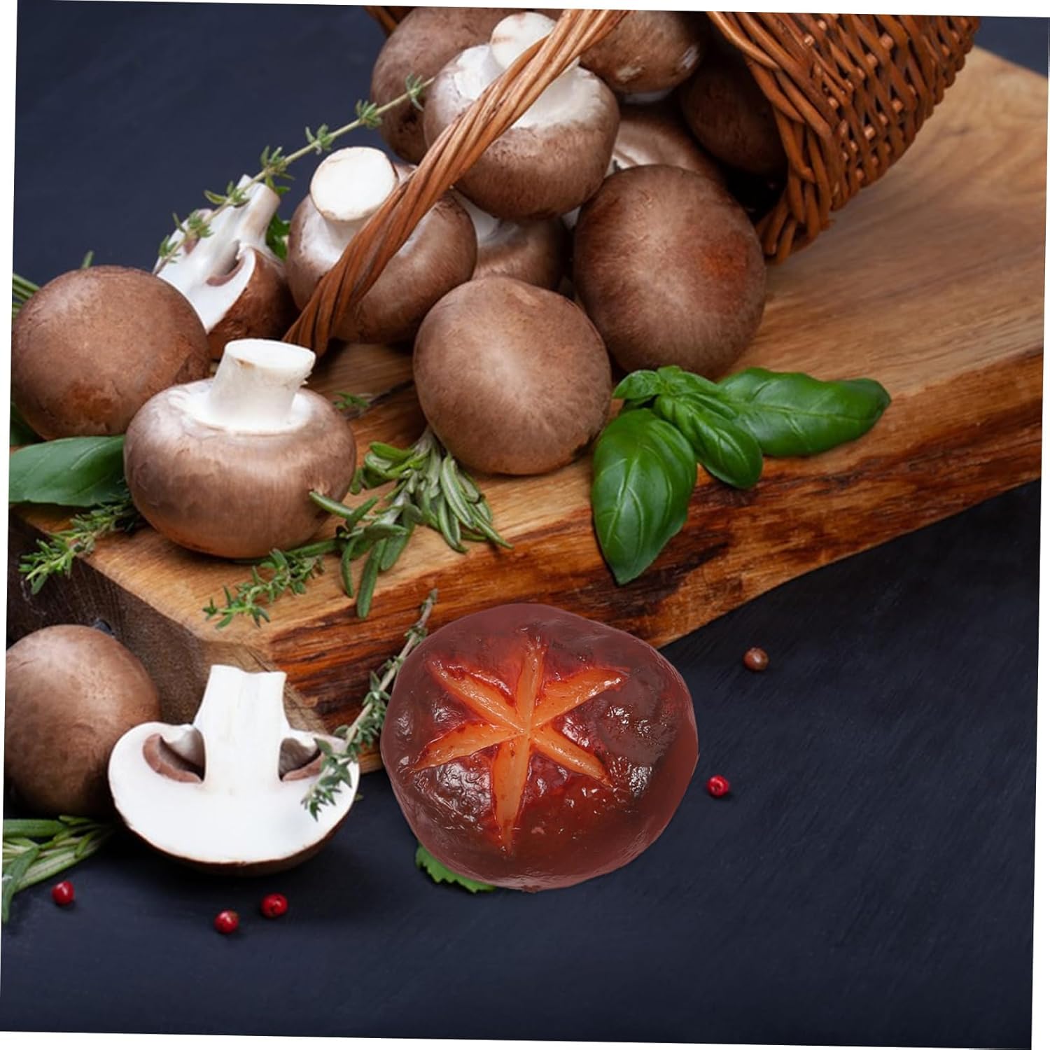 Garneck 6pcs Artificial Mushroom Decor for Kitchen and Halloween