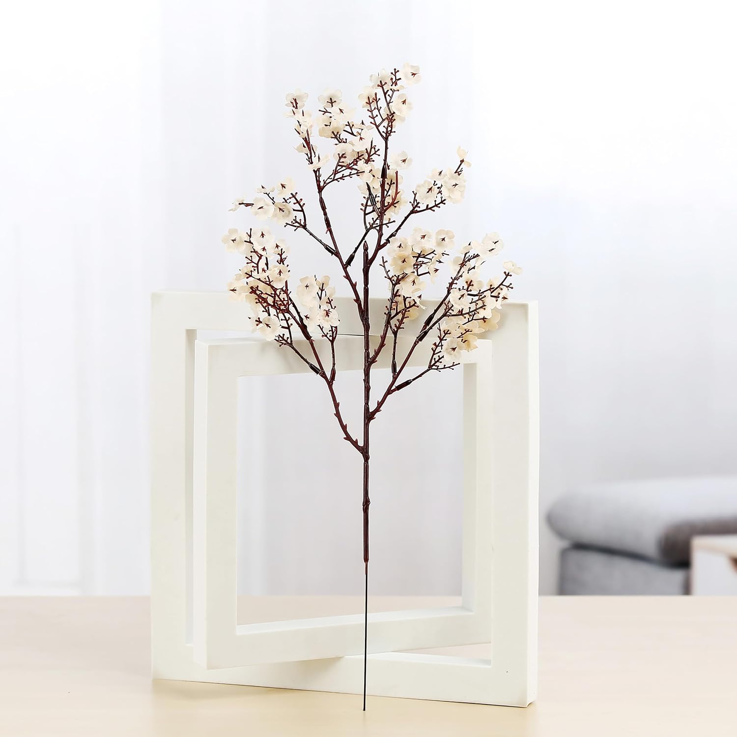 JAKY-Global Artificial Babys Breath Flowers 6 Bundle Beige
