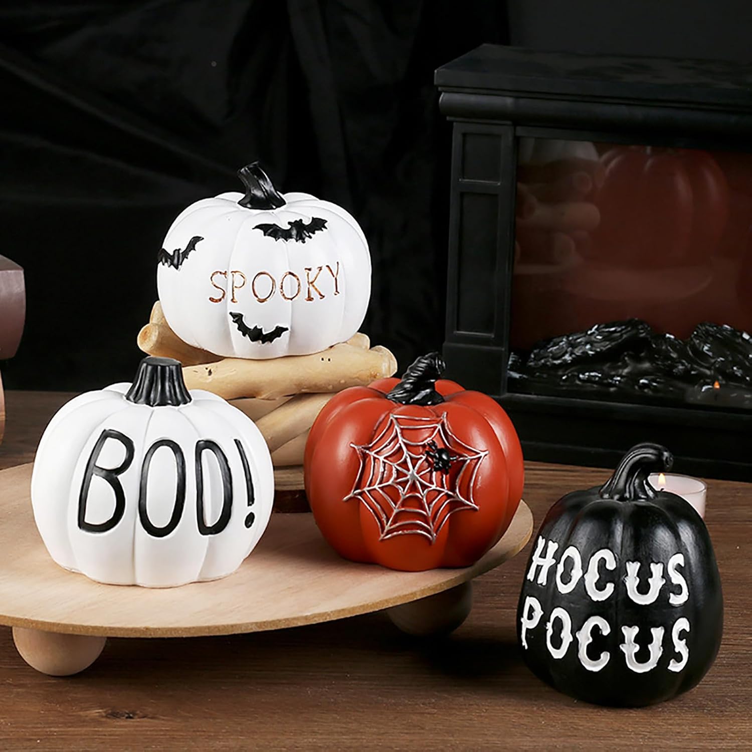 Belupai Halloween Pumpkin Ornaments Set