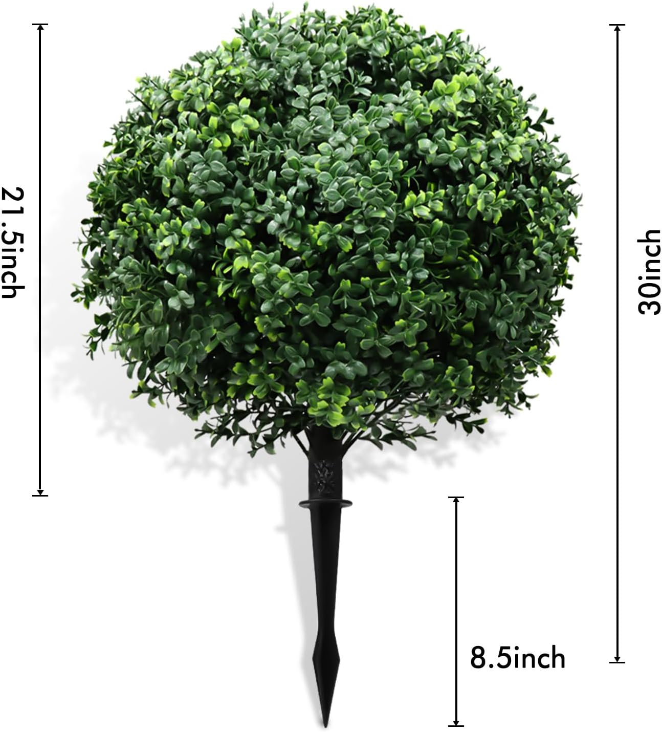 30 Inch Artificial Topiary Boxwood Ball Trees Set of Two