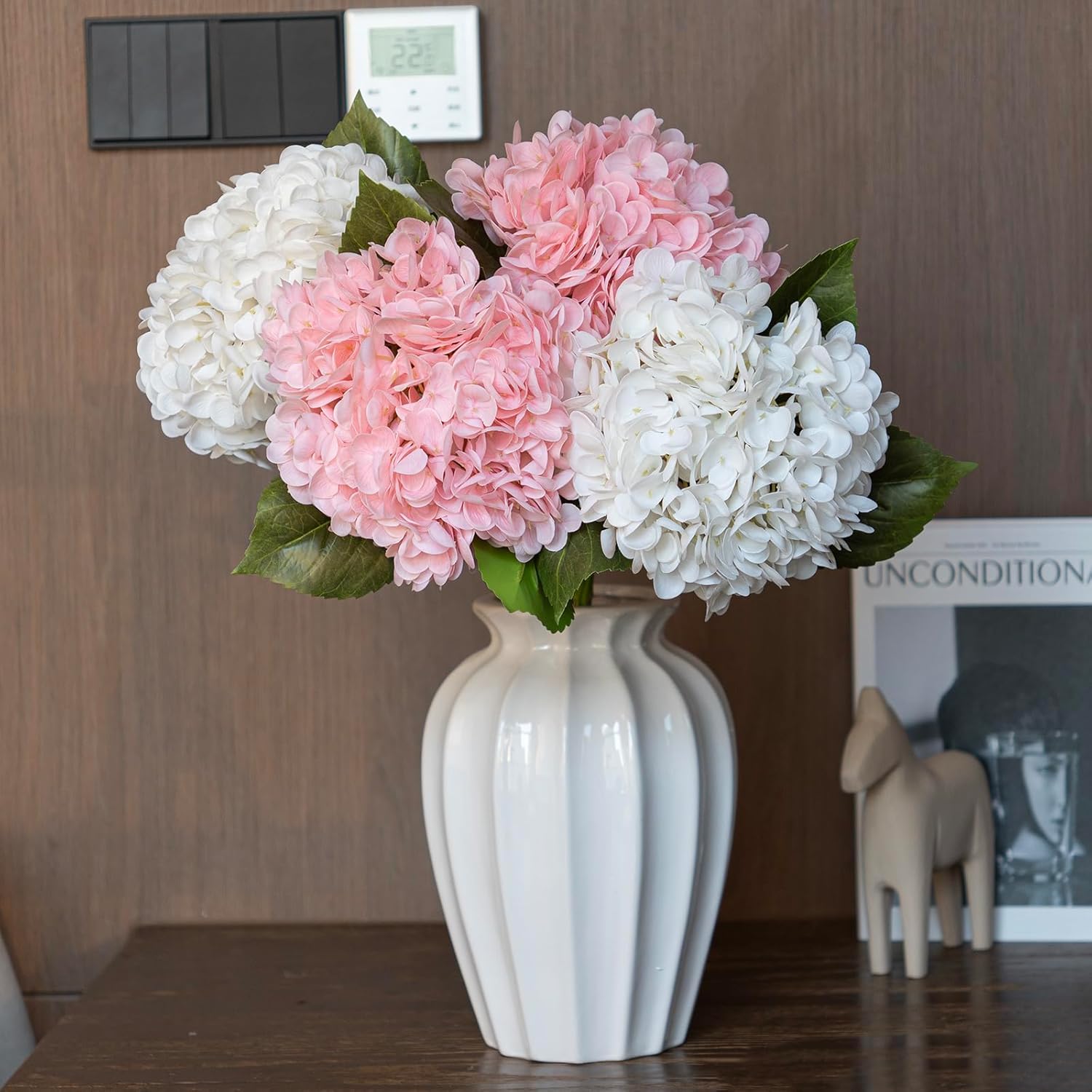 3PCS 22 Inch Realistic Artificial Hydrangea Flowers