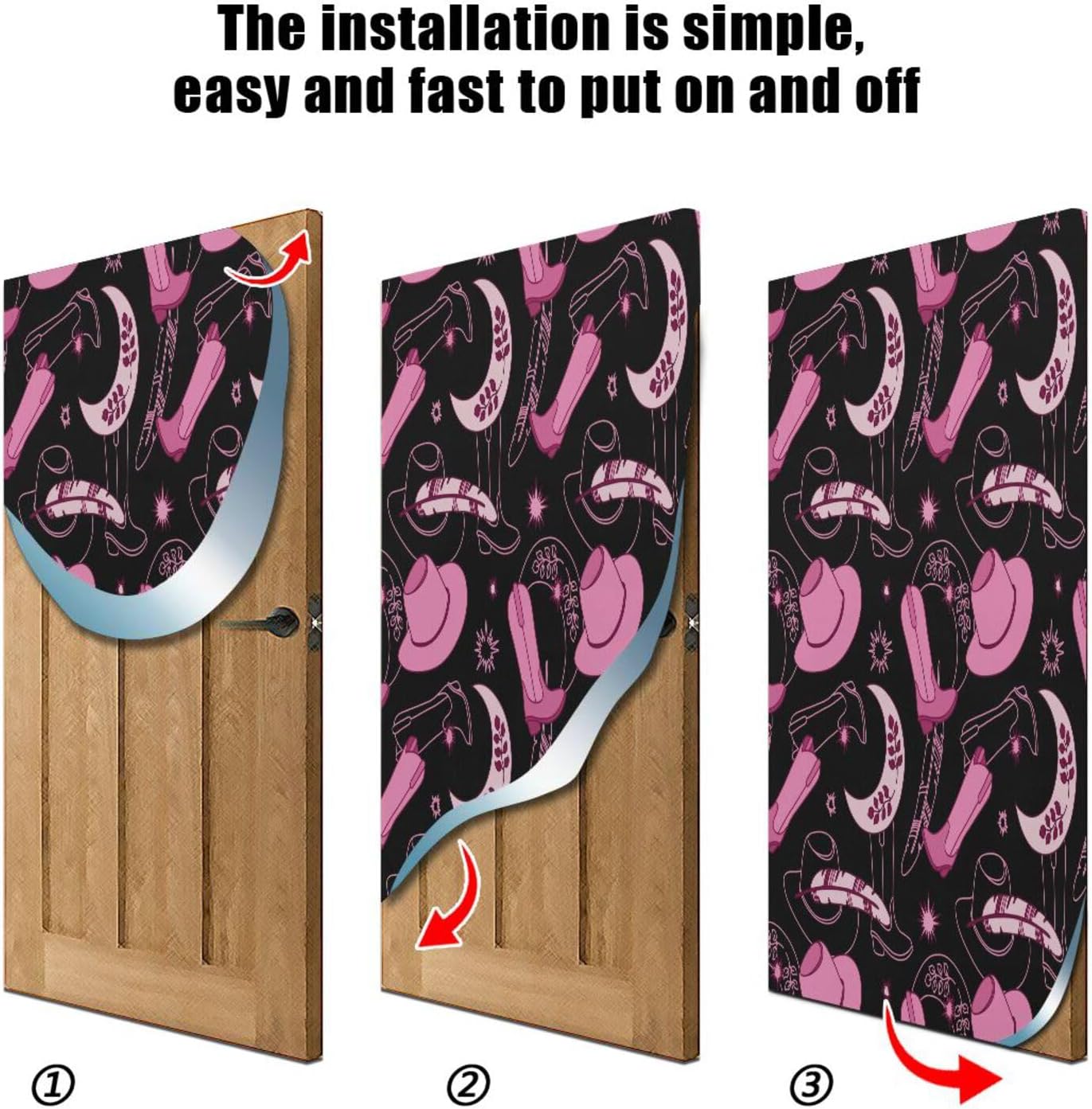 Susiyo Retro Halloween Door Cover 32x79 in