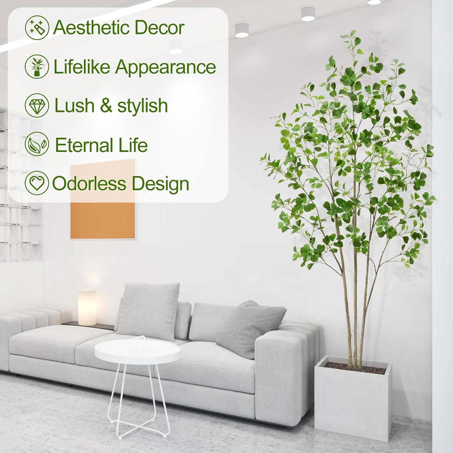 Keeplush 6ft Artificial Ficus Tree with Heart-Shaped Leaves