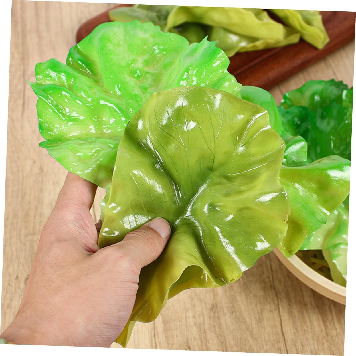 ARTIBETTER Realistic Artificial Lettuce Leaf Decor Set