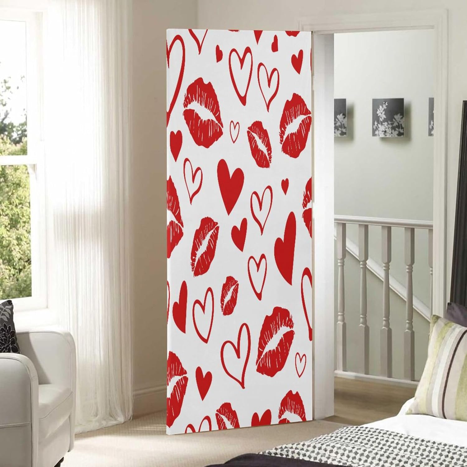 Susiyo Red Lips Kiss Halloween Door Cover
