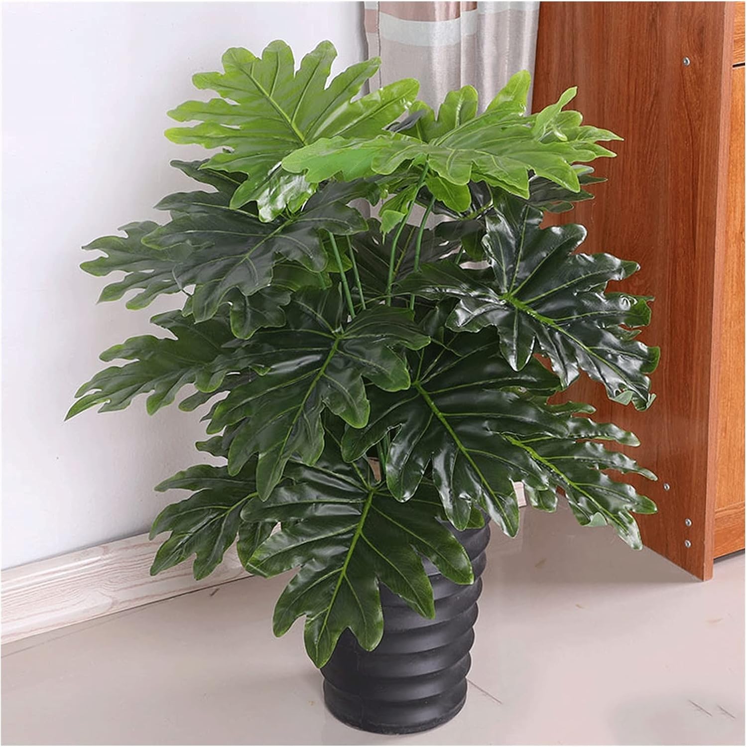 Artificial Bonsai Tree with 18 Leaves 295 Inch Fake Potted Plant