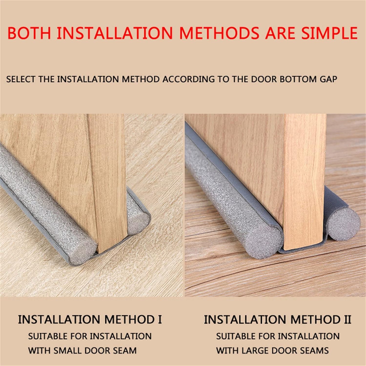 Large Door Draft Stopper 36 Inch Adjustable Gap Filler