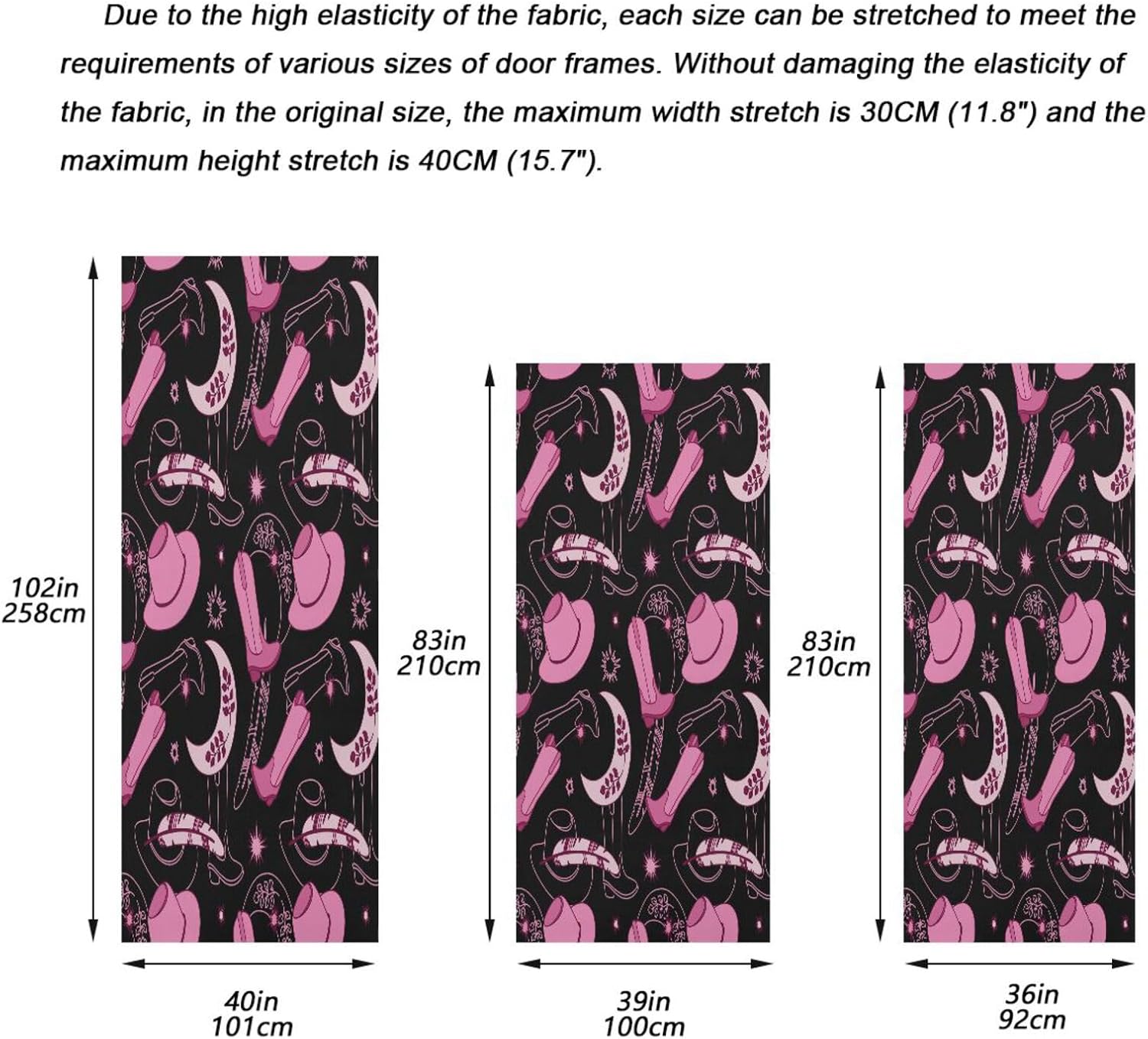 Susiyo Retro Halloween Door Cover 32x79 in
