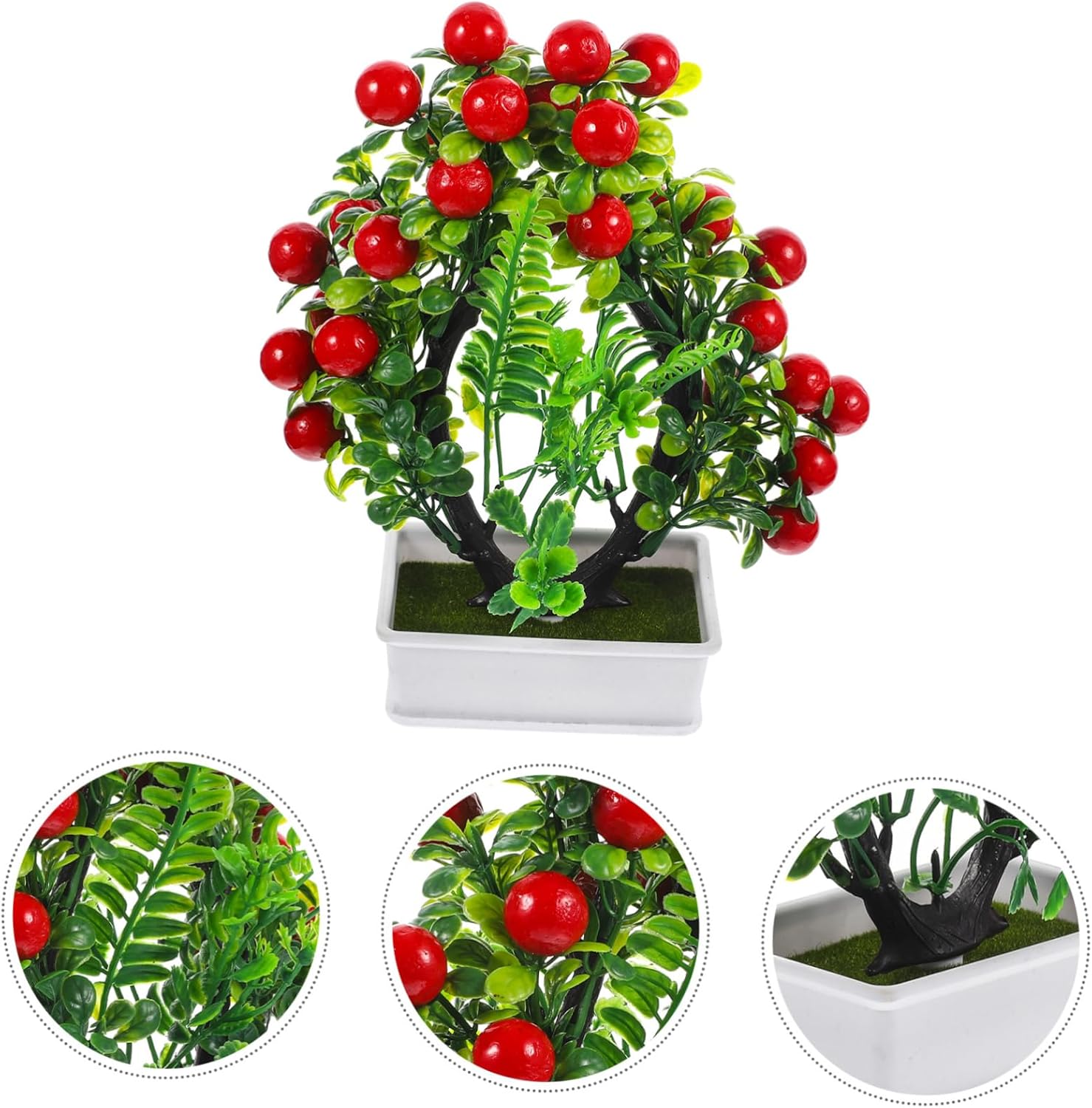Red Fake Citrus Bonsai Decor 24X20CM