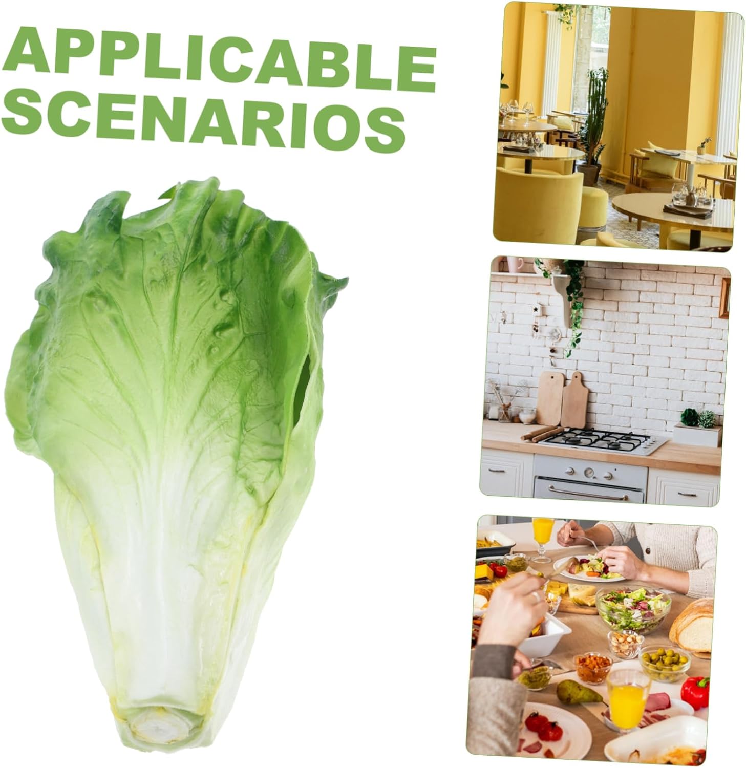 STOBAZA Realistic Artificial Lettuce Decor