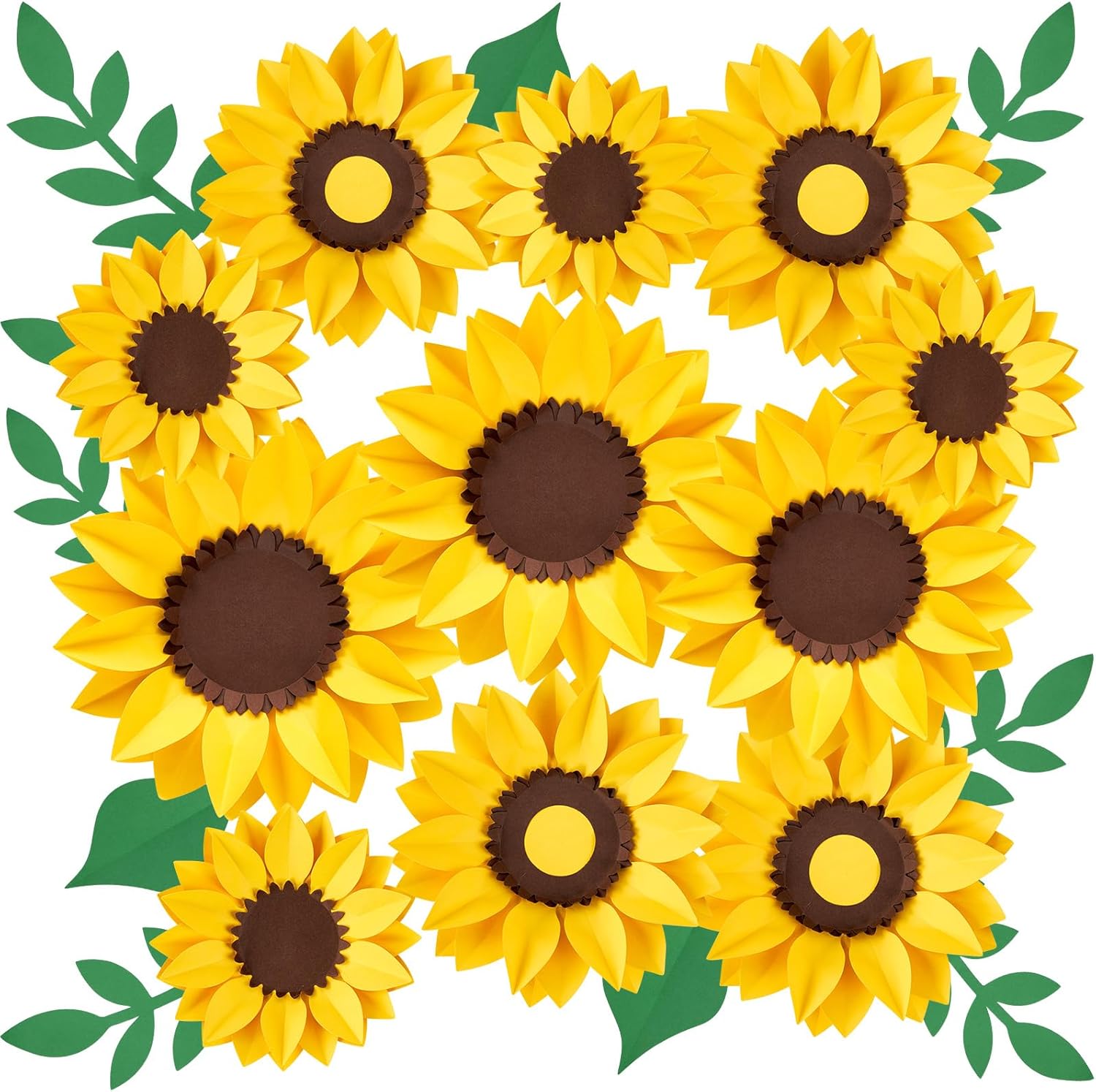 PATTEPOINT 11PCS 3D Paper Flowers Wall Decorations