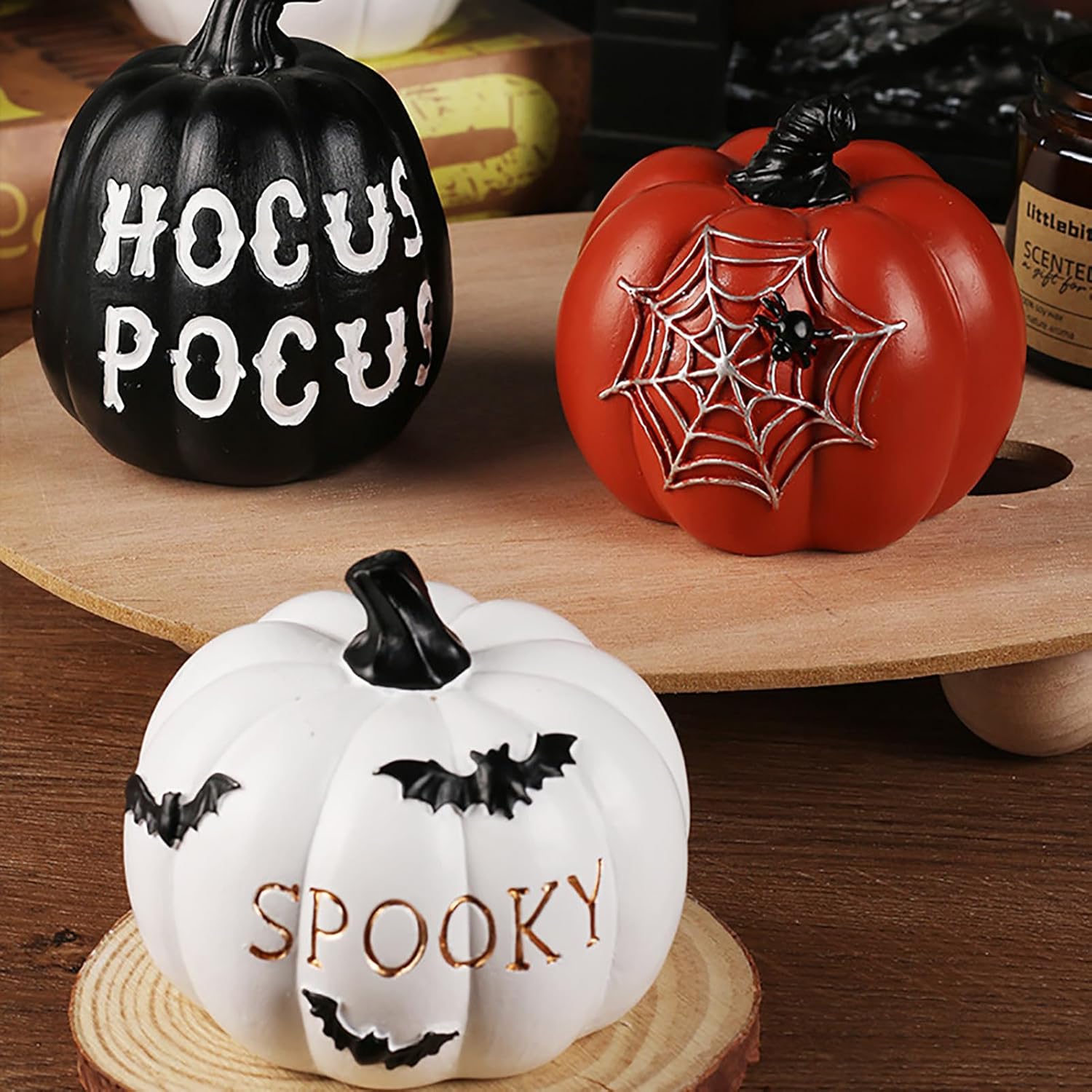 Belupai Halloween Pumpkin Ornaments Set