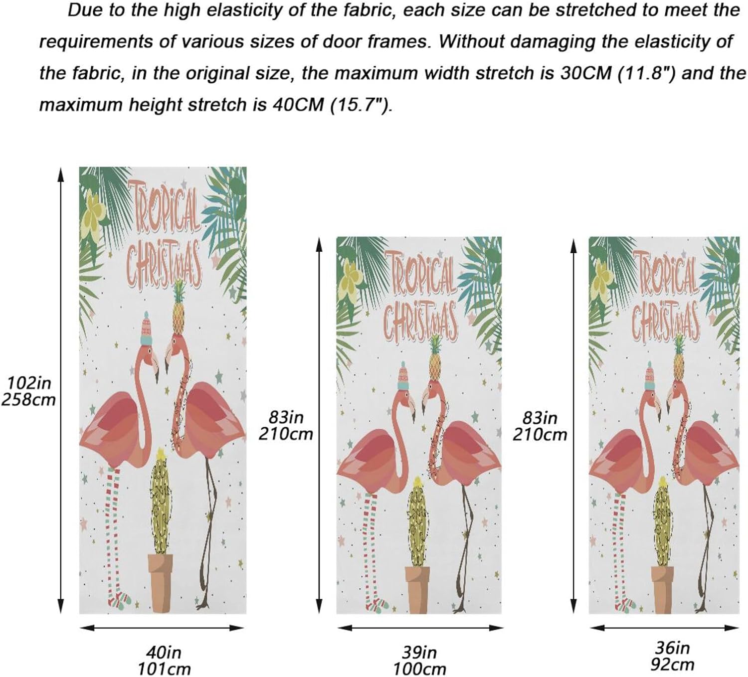 Susiyo Tropical Tree Flamingo Door Cover 35x79 Inch 1