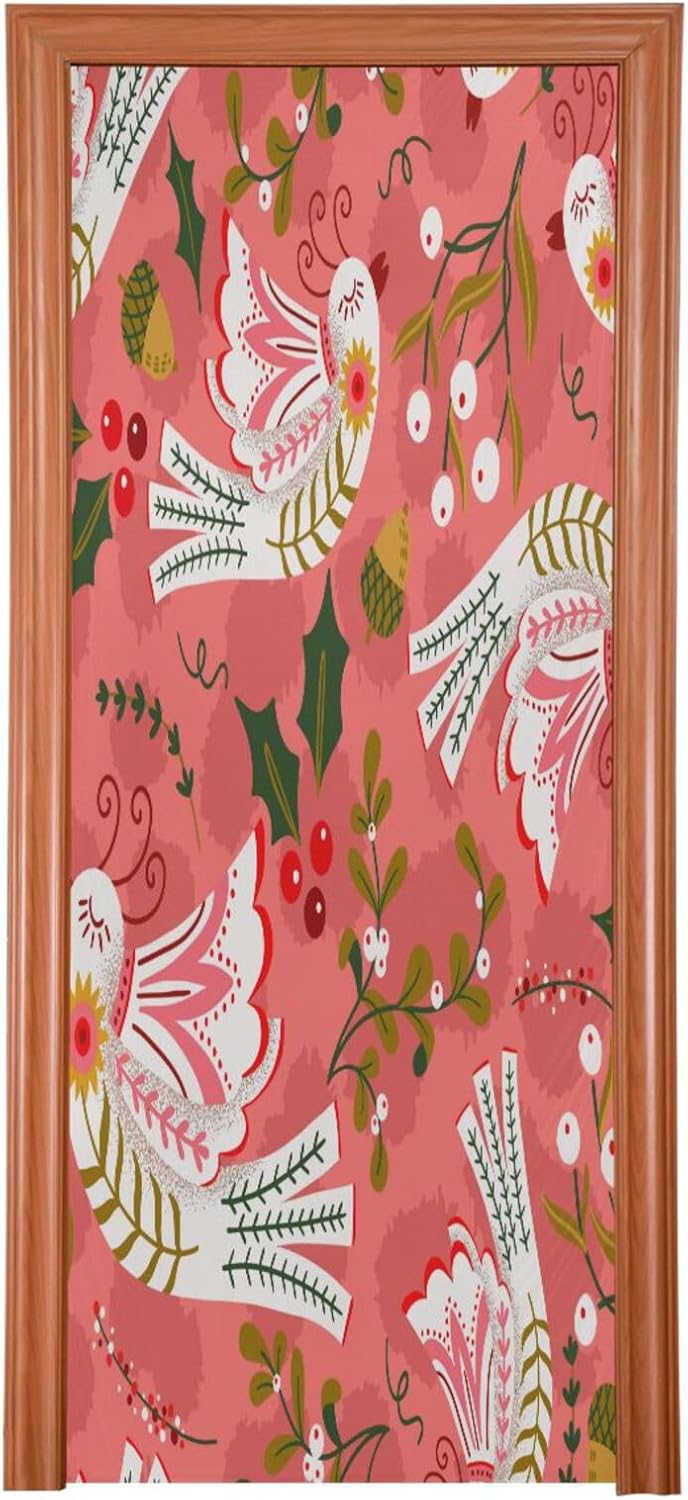 Susiyo Folk Art Birds Halloween Door Cover