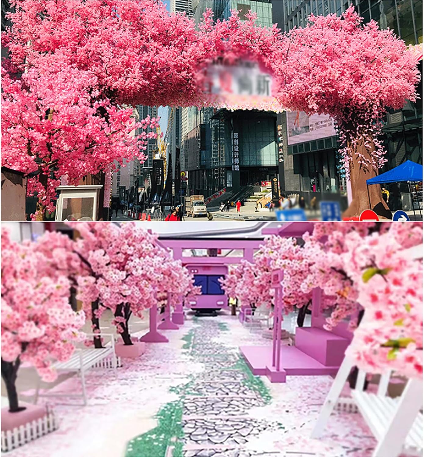 QIUPAI Wishing Tree Artificial Cherry Blossom