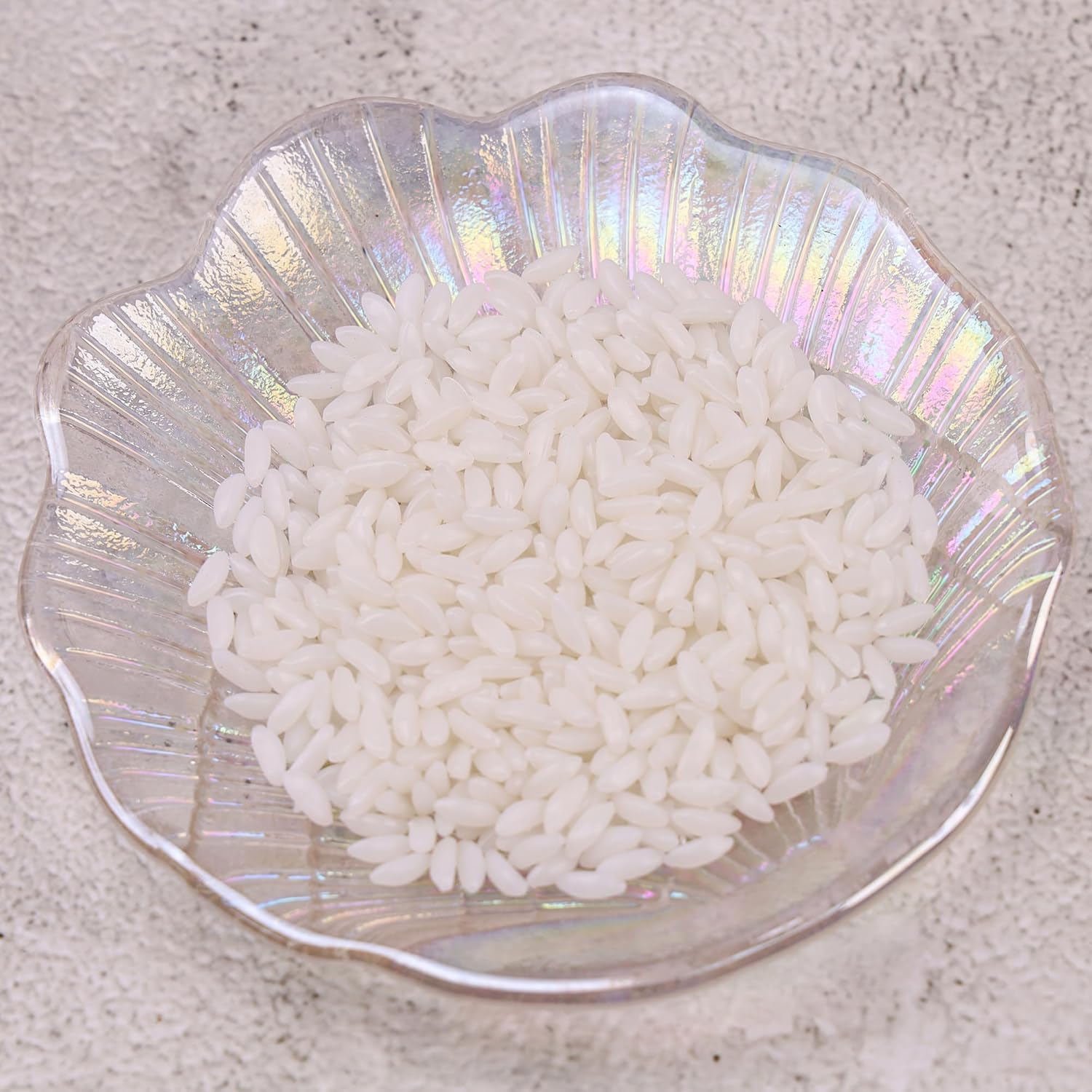 100g Artificial White Rice Realistic Decoration Model