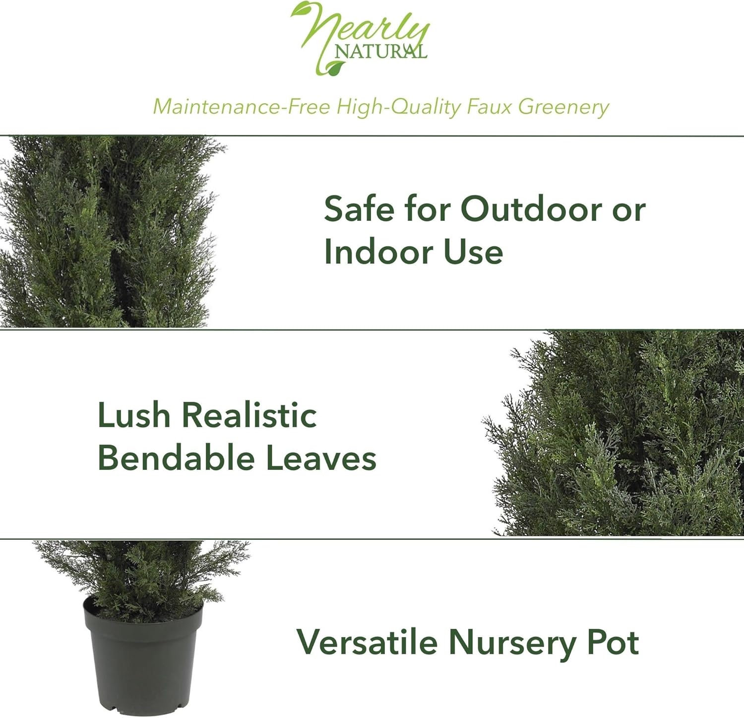Nearly Natural 5ft Mini Cedar Pine Tree Green