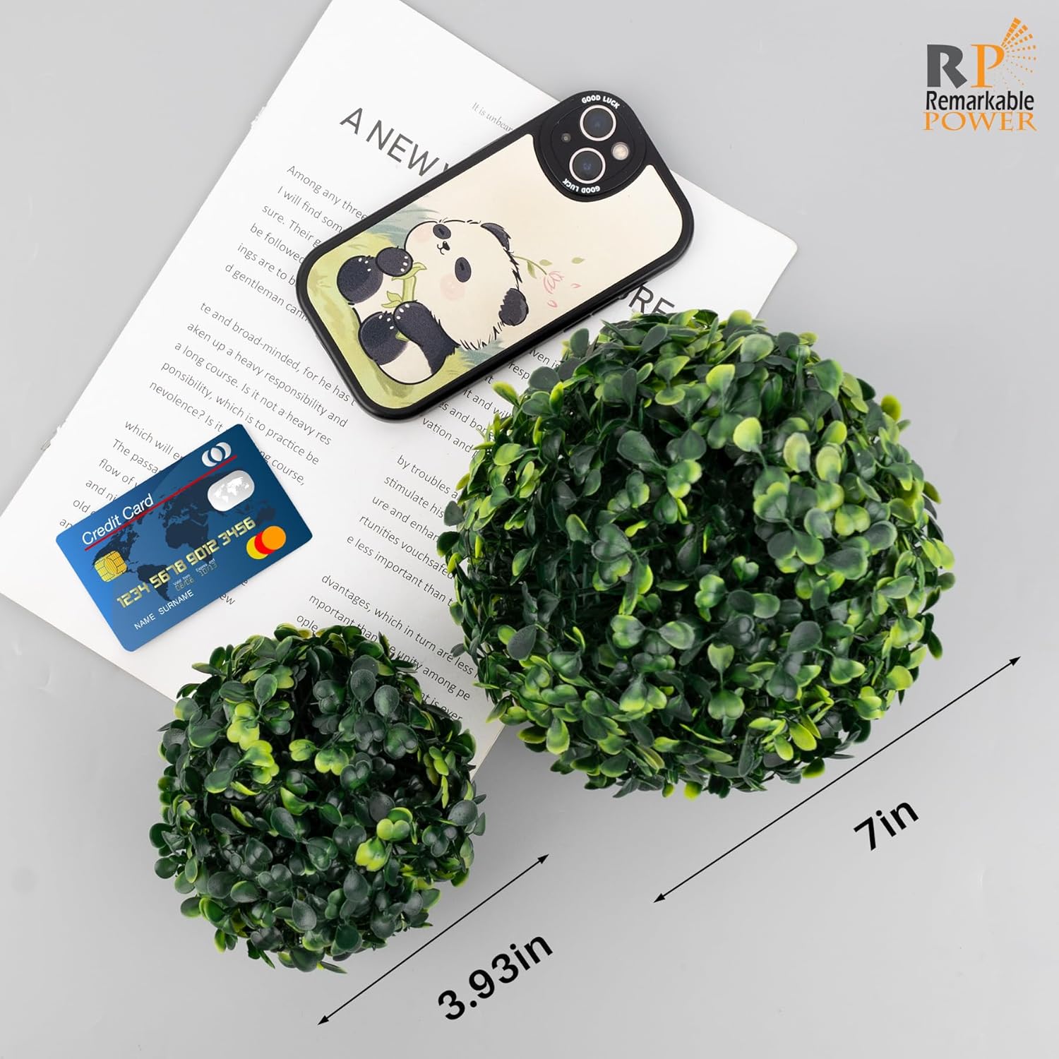 RP Remarkable Power 8 Pack Artificial Boxwood Topiary Balls
