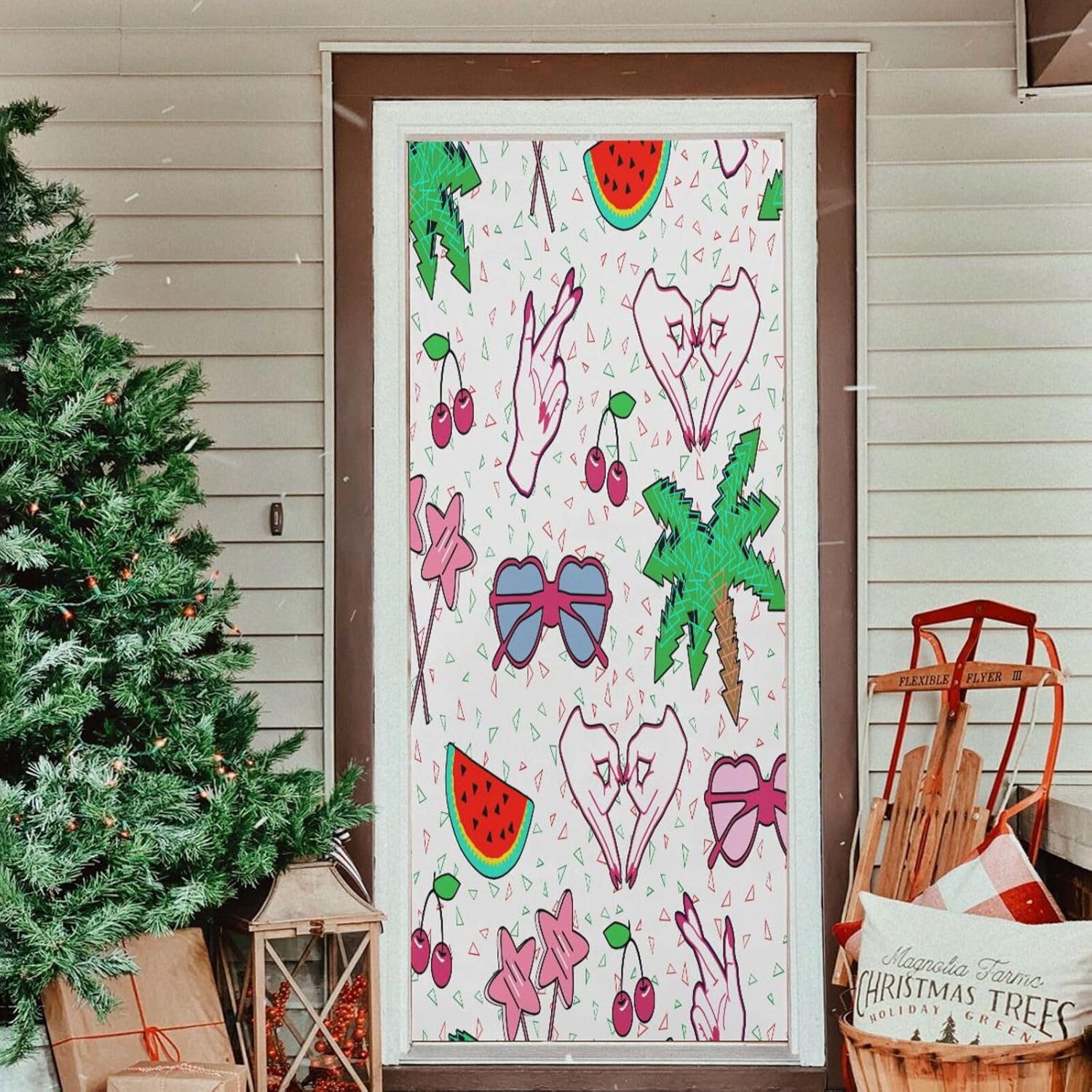 Susiyo Stretchy Door Cover for Festive Home Decor