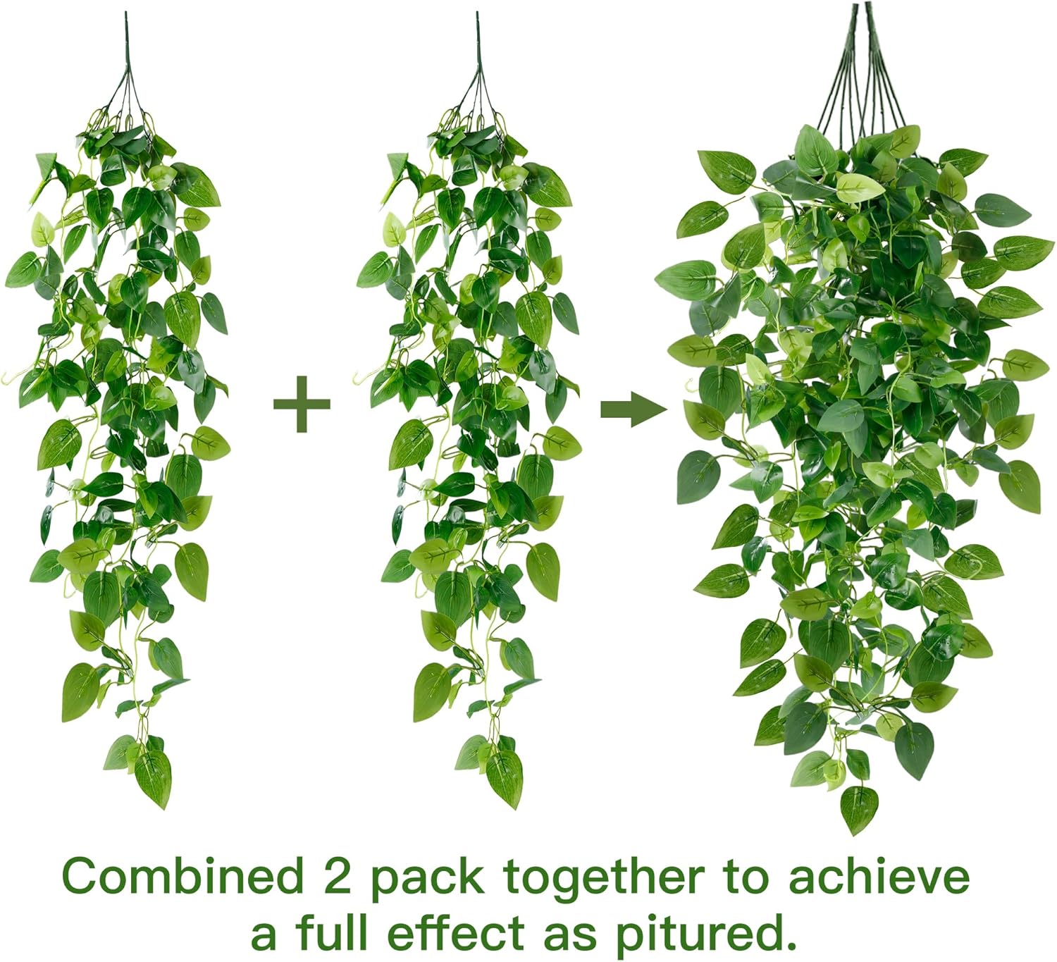 Sggvecsy 4 Pc Artificial Hanging Ivy Plants No Baskets