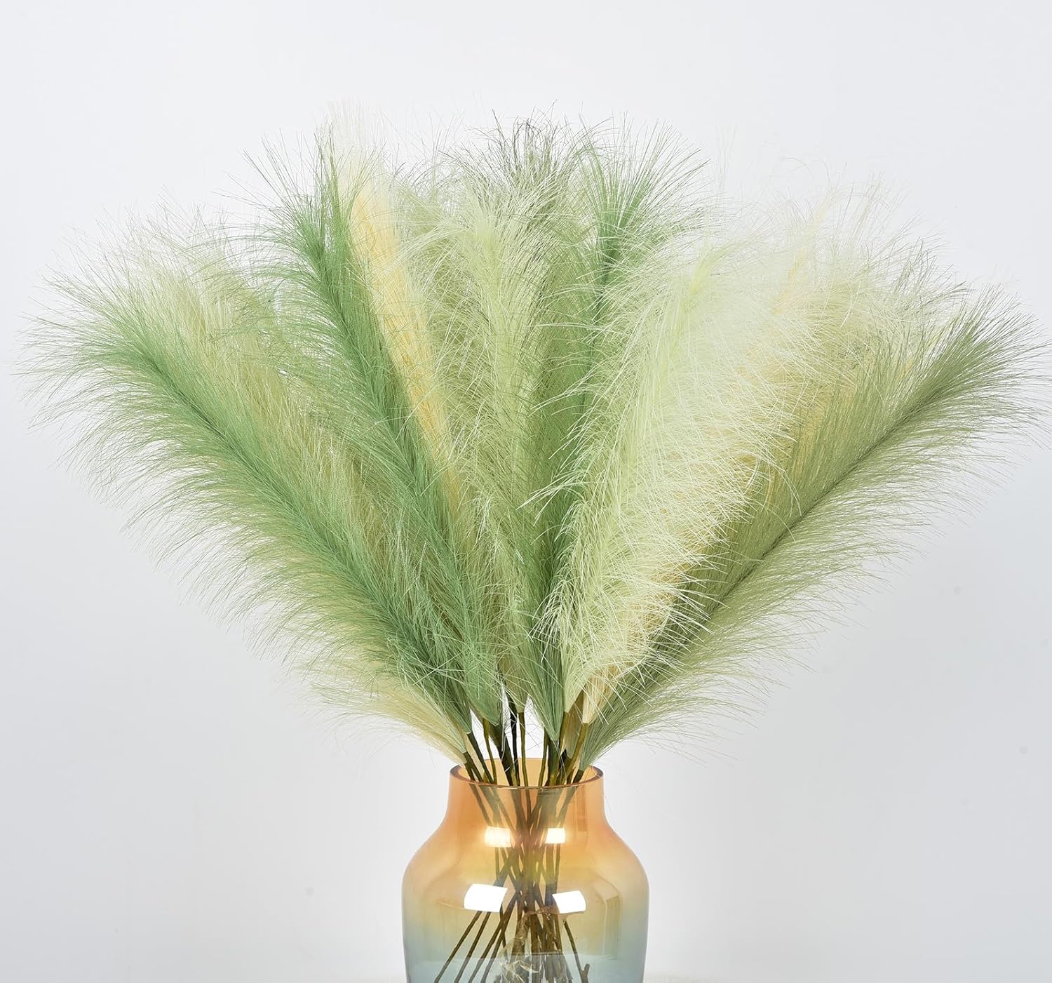 LSKYTOP Green Pampas Grass Decor 23Inch 12pcs Artificial Bouquets